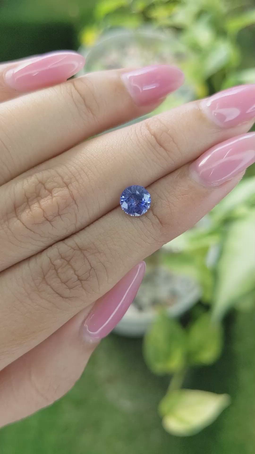 1.29 Ct. Blue Sapphire from Ceylon (Sri Lanka) Size Video