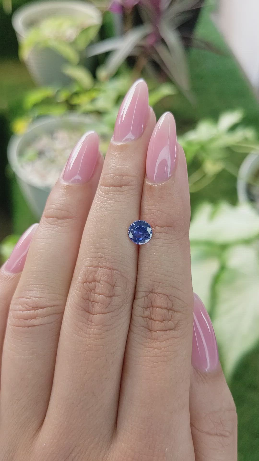 0.94 Ct. Blue Sapphire from Ceylon (Sri Lanka) Size Video