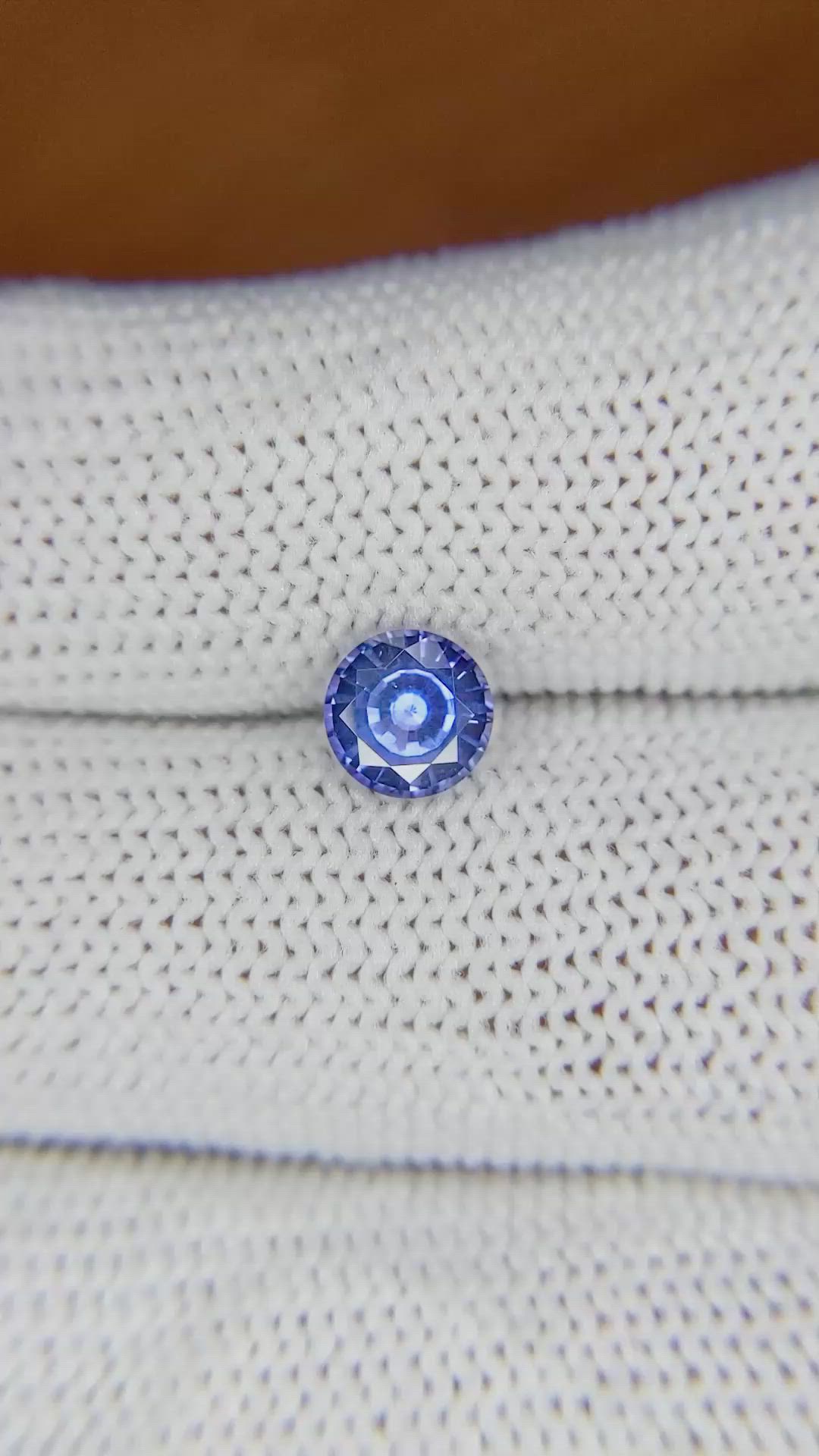 0.94 Ct. Blue Sapphire from Ceylon (Sri Lanka) Size Video