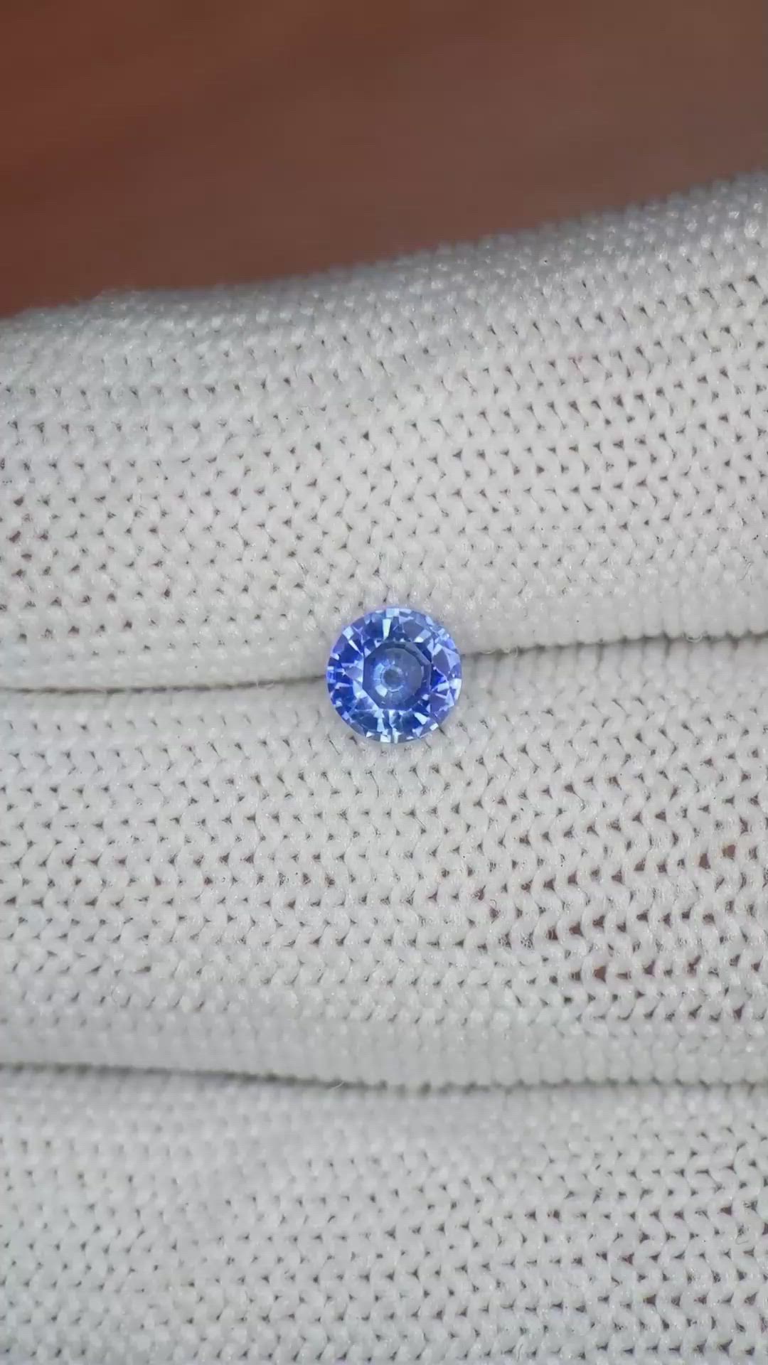 0.74 Ct. Blue Sapphire from Ceylon (Sri Lanka) Size Video