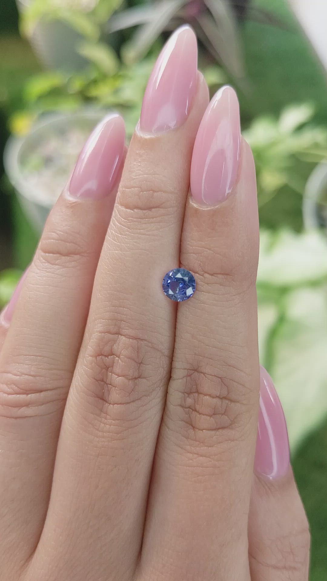 0.74 Ct. Blue Sapphire from Ceylon (Sri Lanka) Size Video