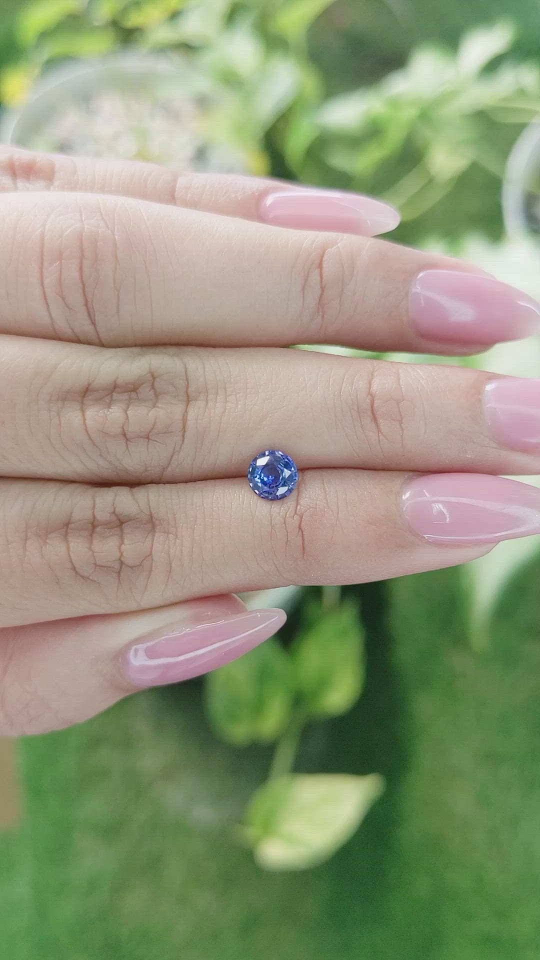 0.74 Ct. Blue Sapphire from Ceylon (Sri Lanka) Size Video