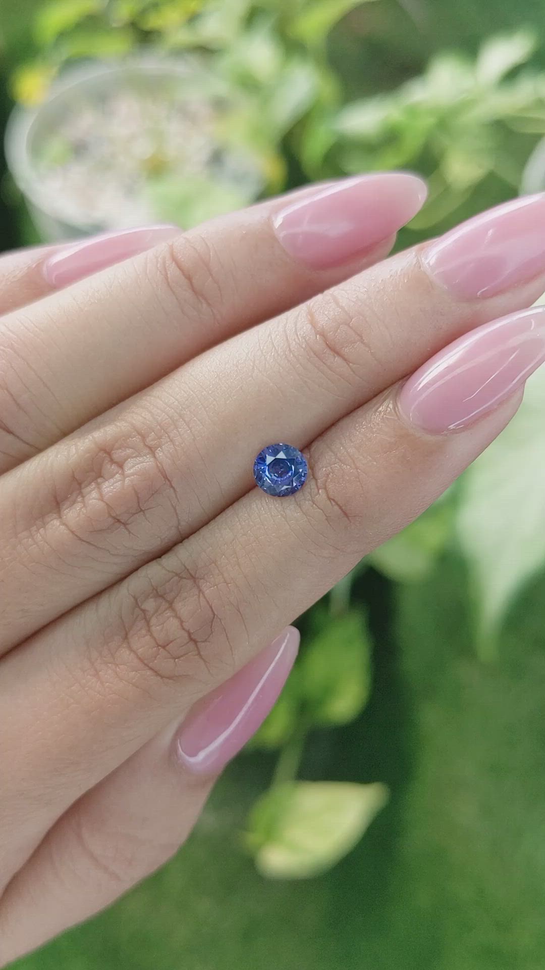 0.74 Ct. Blue Sapphire from Ceylon (Sri Lanka) Size Video