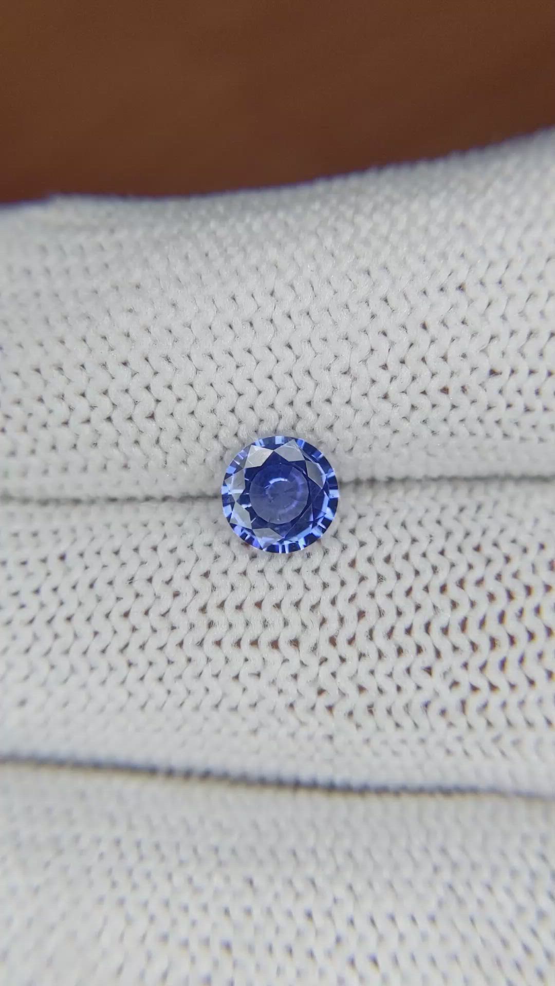 0.97 Ct. Blue Sapphire from Ceylon (Sri Lanka) Size Video