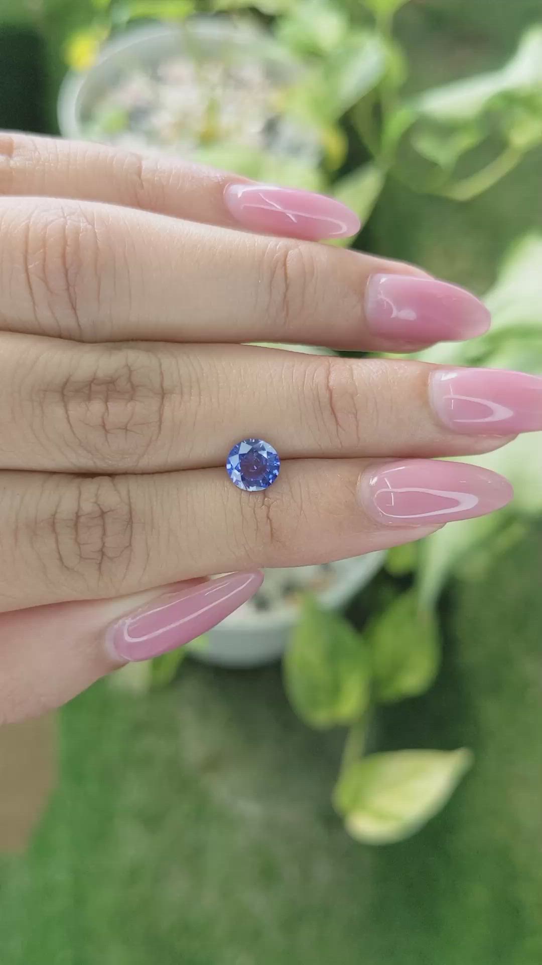 0.97 Ct. Blue Sapphire from Ceylon (Sri Lanka) Size Video