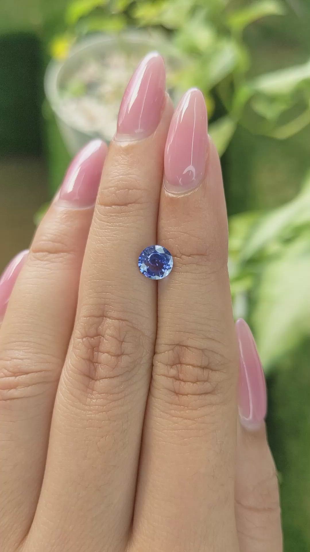 0.97 Ct. Blue Sapphire from Ceylon (Sri Lanka) Size Video