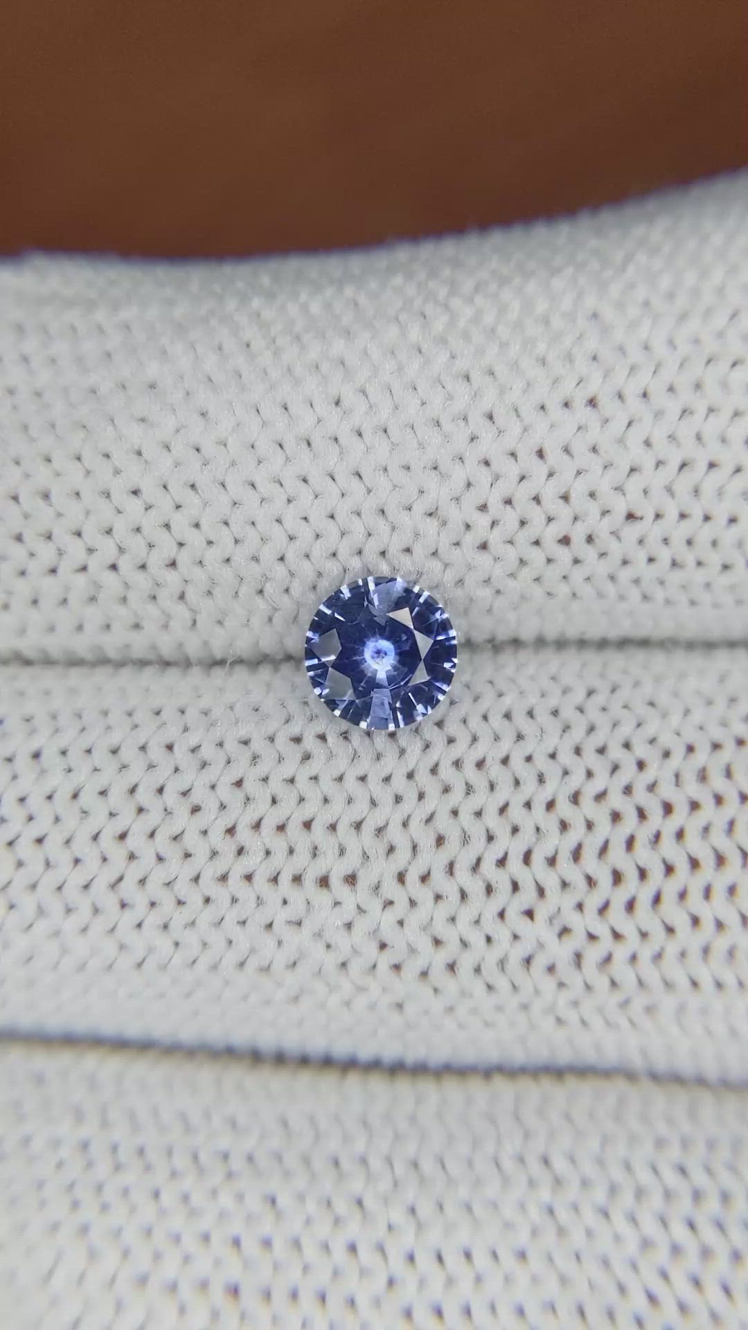 0.89 Ct. Blue Sapphire from Ceylon (Sri Lanka) Size Video
