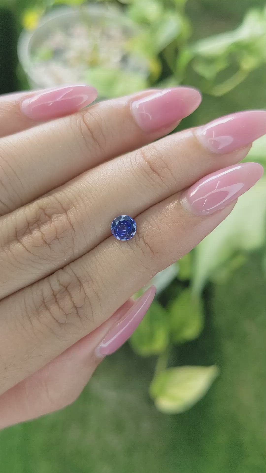 0.70 Ct. Blue Sapphire from Ceylon (Sri Lanka) Size Video