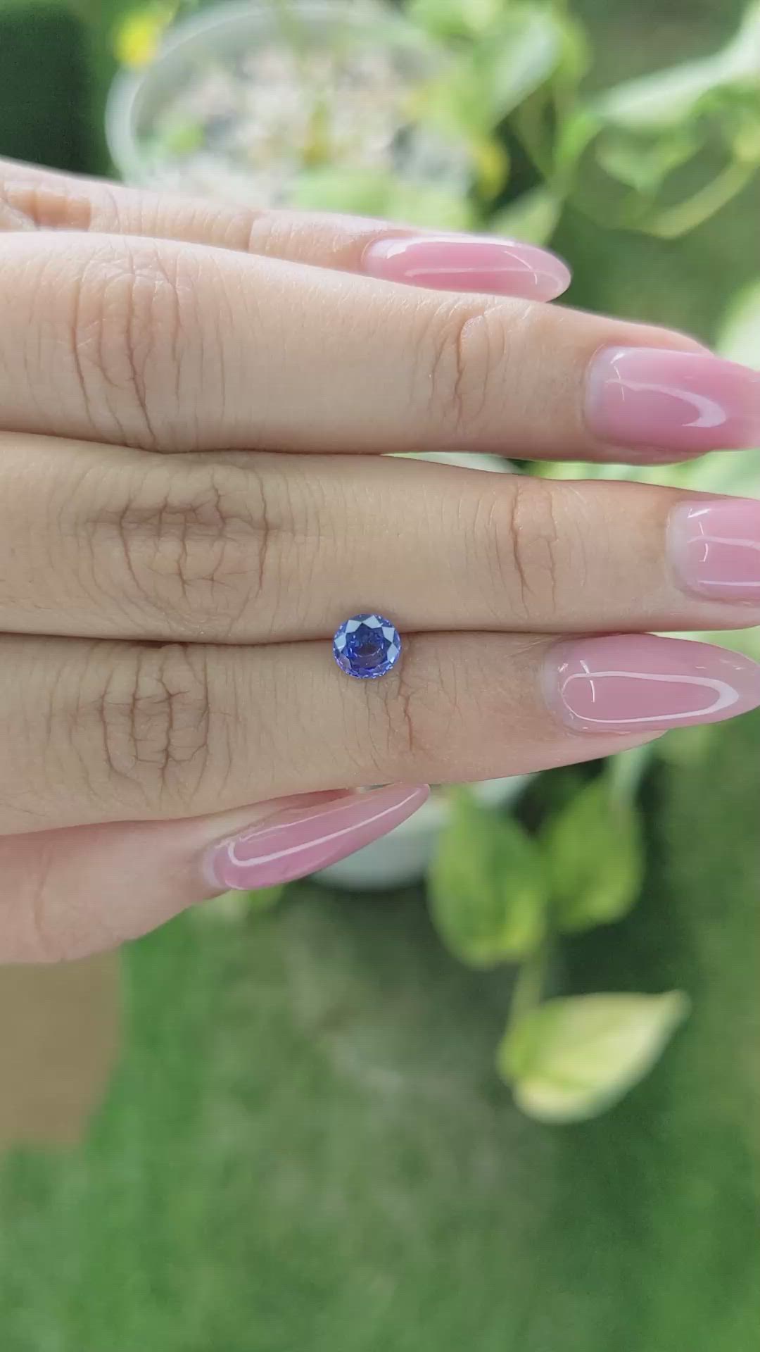 0.70 Ct. Blue Sapphire from Ceylon (Sri Lanka) Size Video
