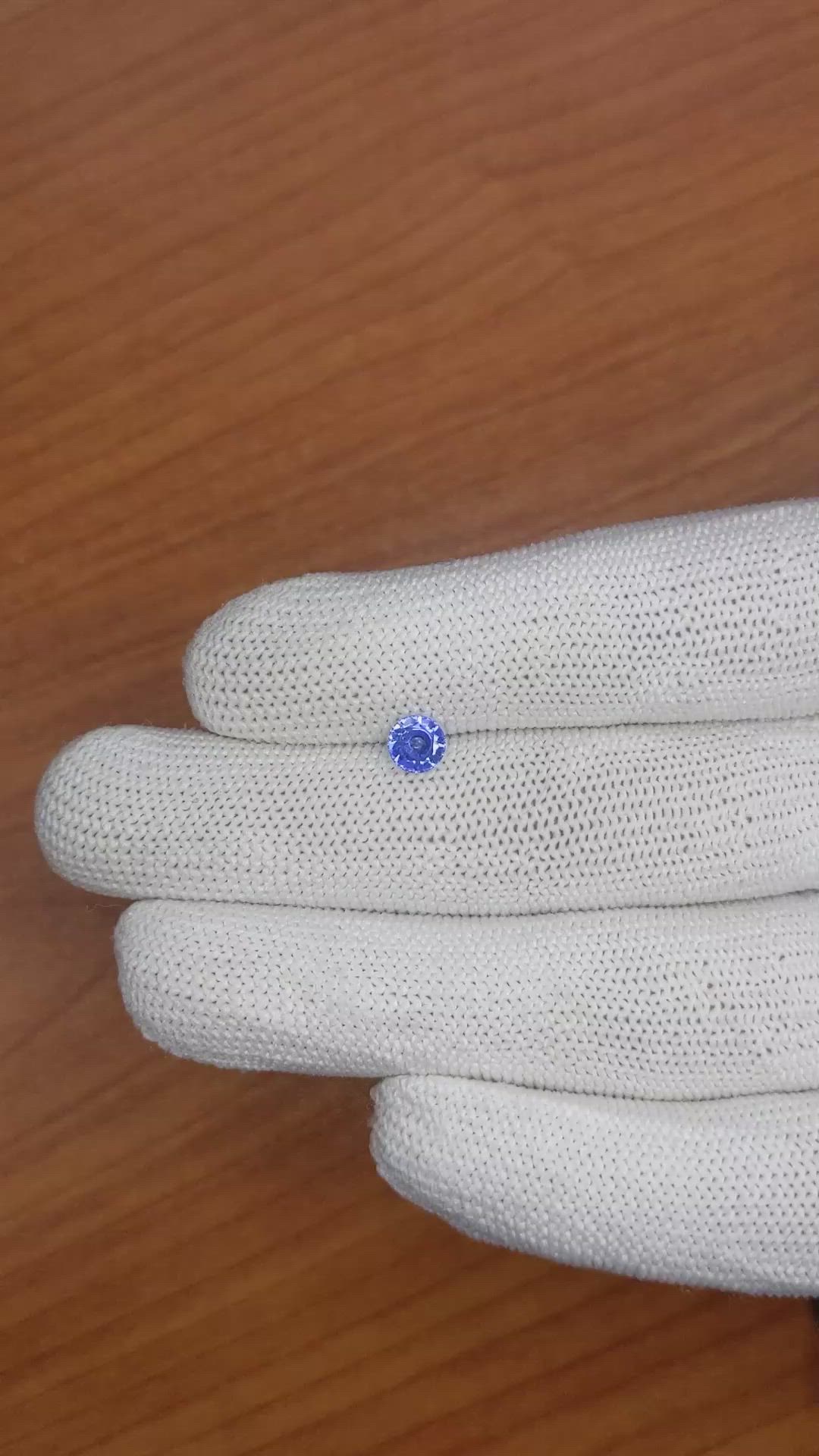 0.70 Ct. Blue Sapphire from Ceylon (Sri Lanka) Size Video