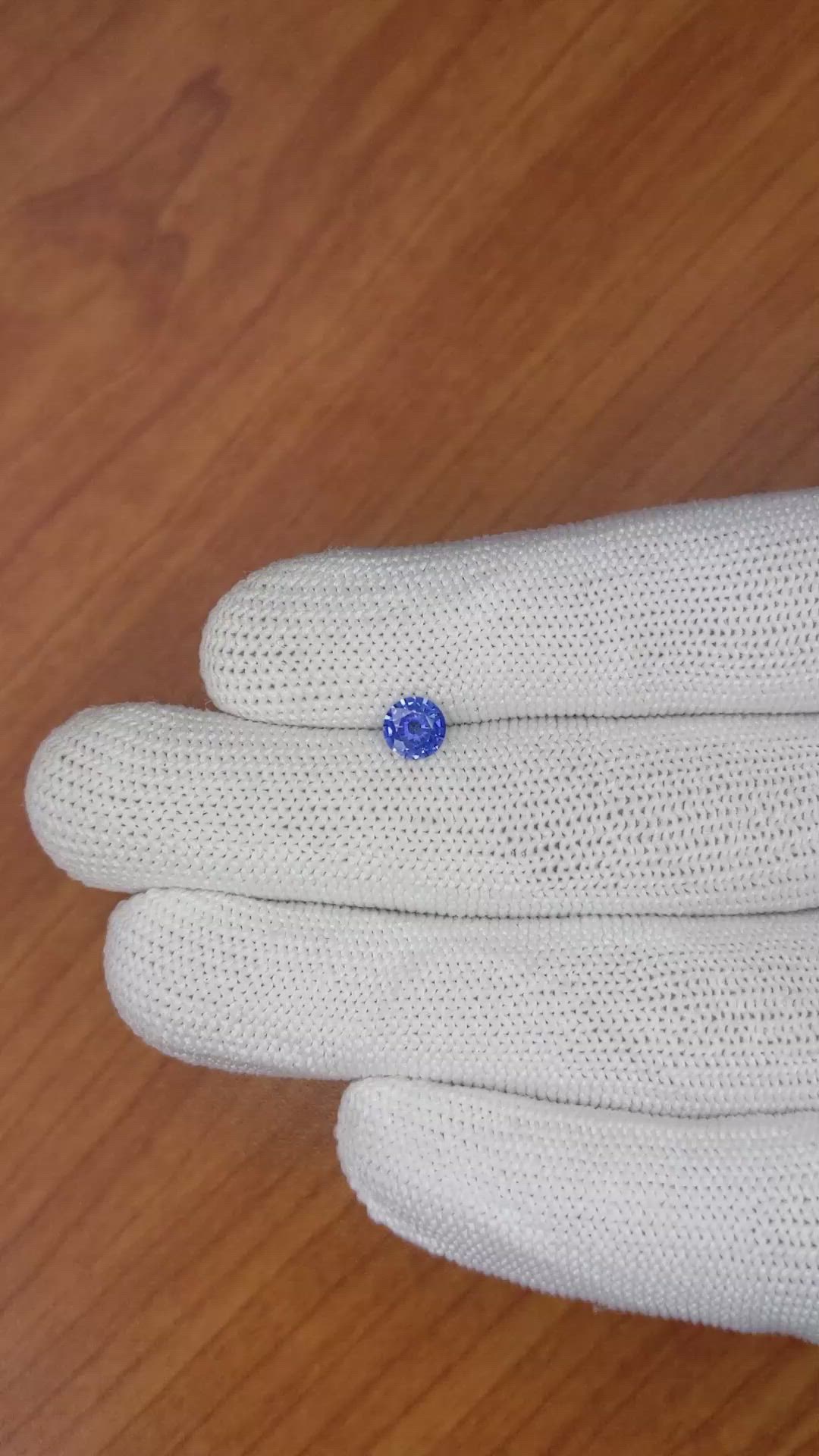 0.62 Ct. Blue Sapphire from Ceylon (Sri Lanka) Size Video
