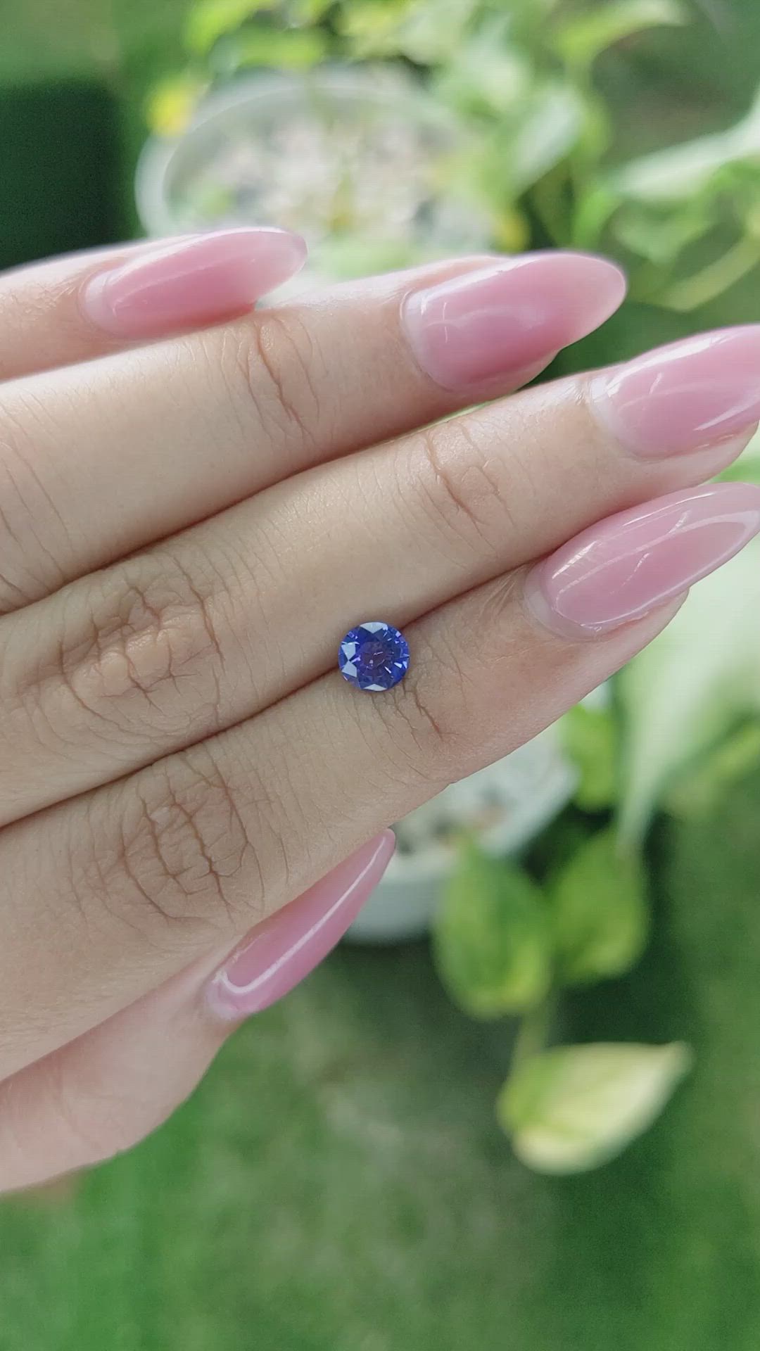 0.62 Ct. Blue Sapphire from Ceylon (Sri Lanka) Size Video