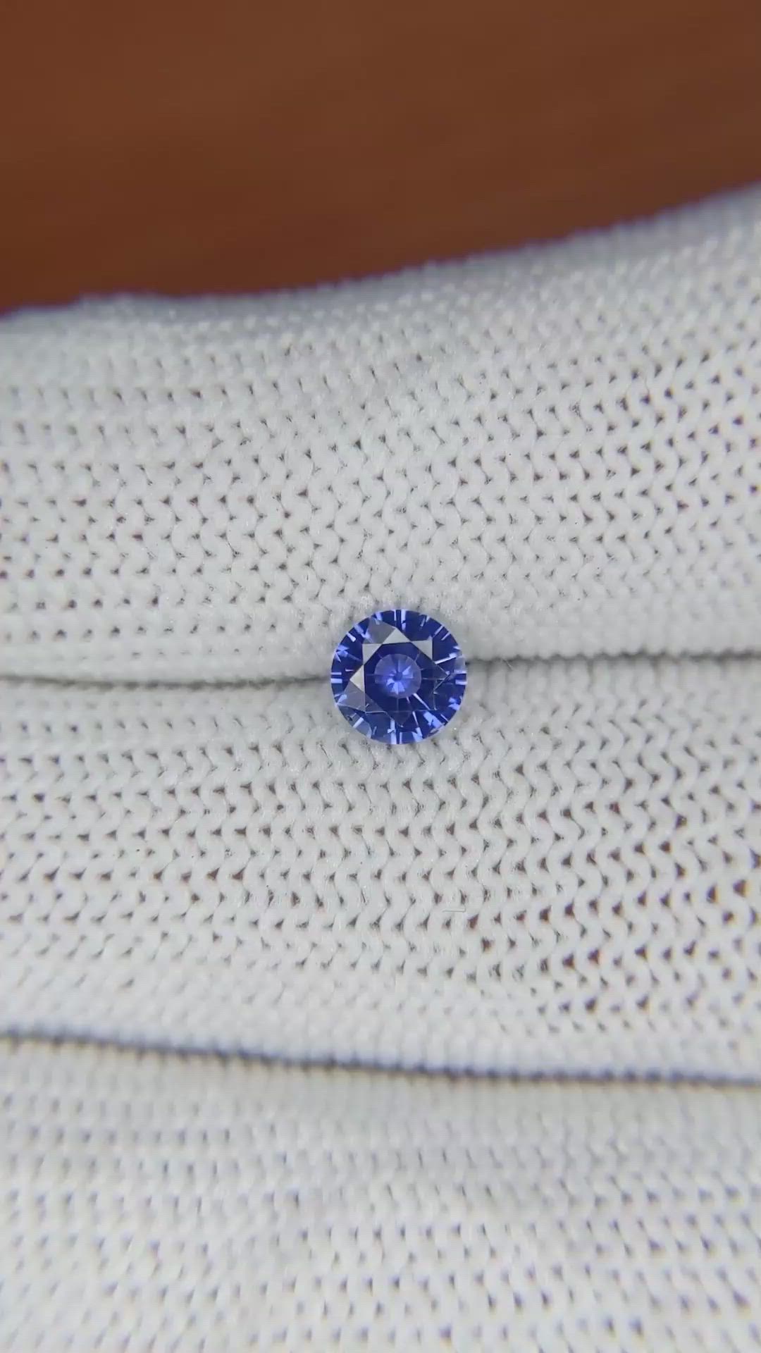 0.62 Ct. Blue Sapphire from Ceylon (Sri Lanka) Size Video