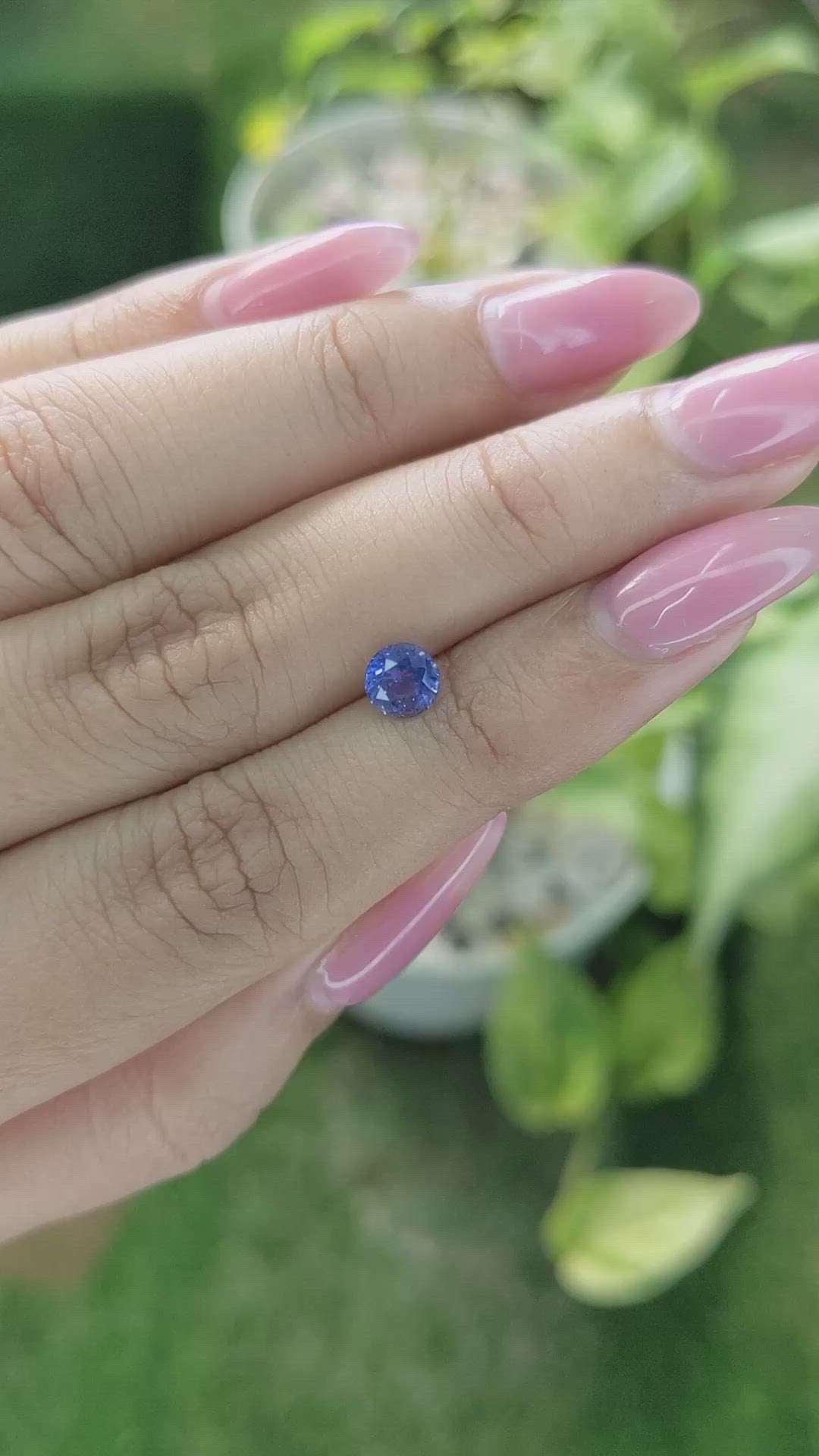 0.94 Ct. Blue Sapphire from Ceylon (Sri Lanka) Size Video