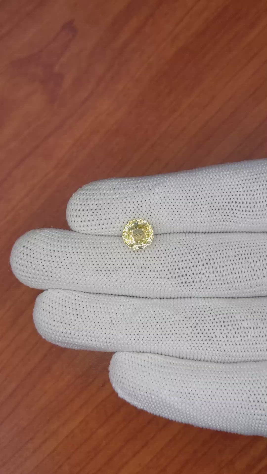 2.53 Ct. Yellow Sapphire from Ceylon (Sri Lanka) Size Video