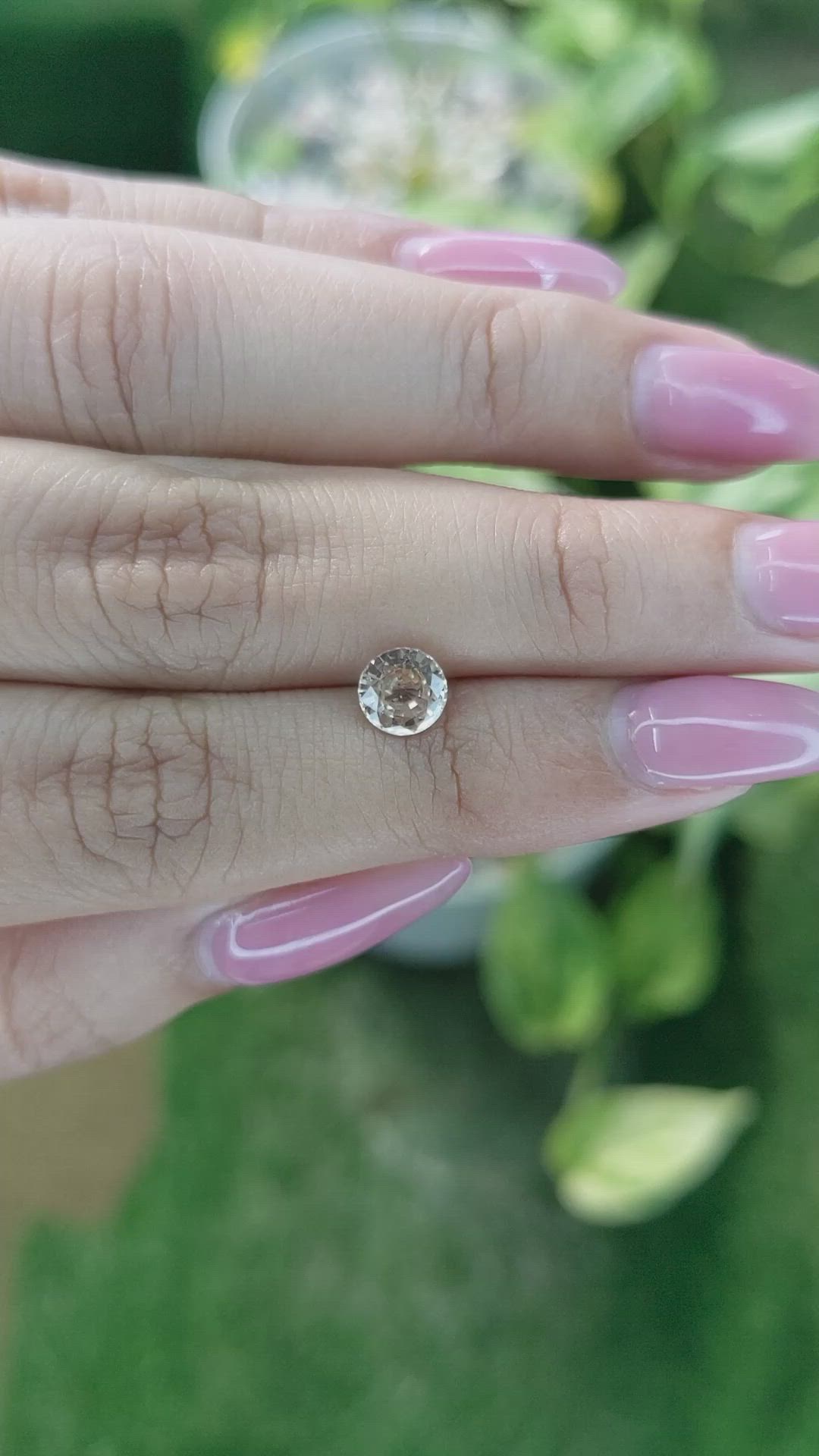 1.03 Ct. Peach Sapphire from Ceylon (Sri Lanka) Size Video