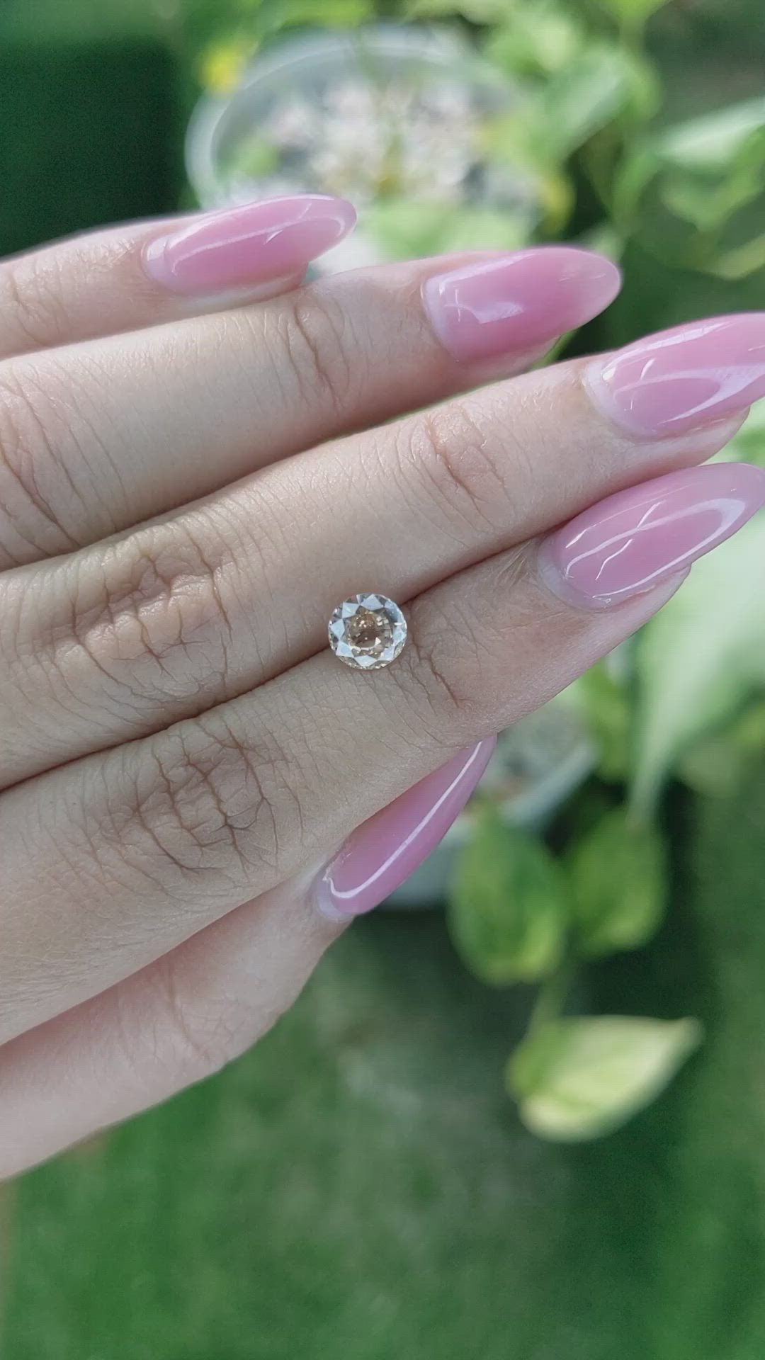 1.03 Ct. Peach Sapphire from Ceylon (Sri Lanka) Size Video