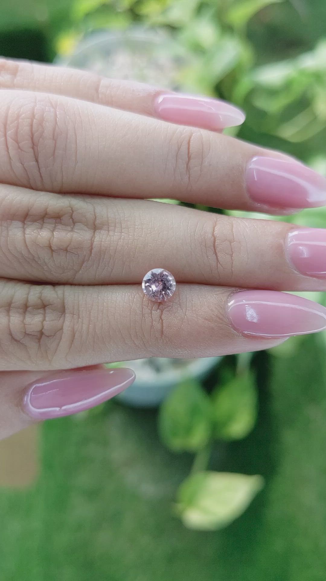 0.82 Ct. Peach Sapphire from Ceylon (Sri Lanka) Size Video
