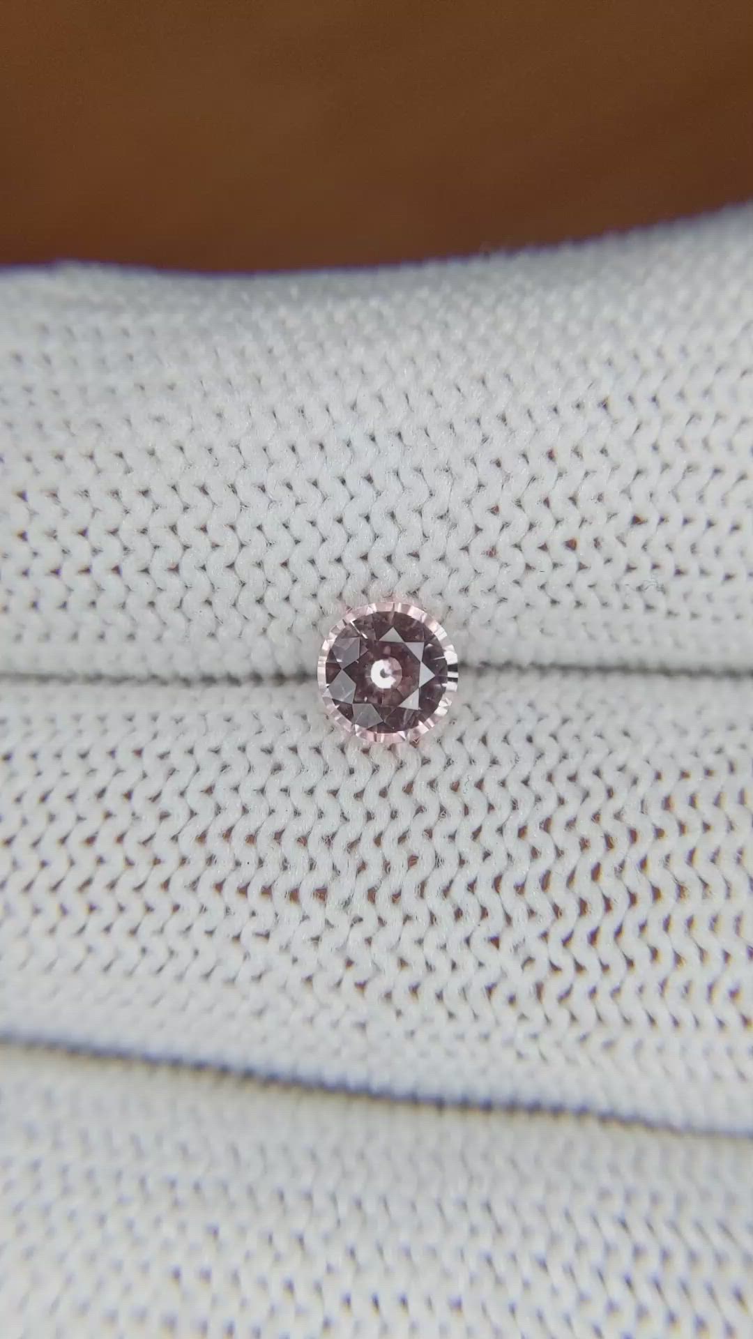 0.82 Ct. Peach Sapphire from Ceylon (Sri Lanka) Size Video