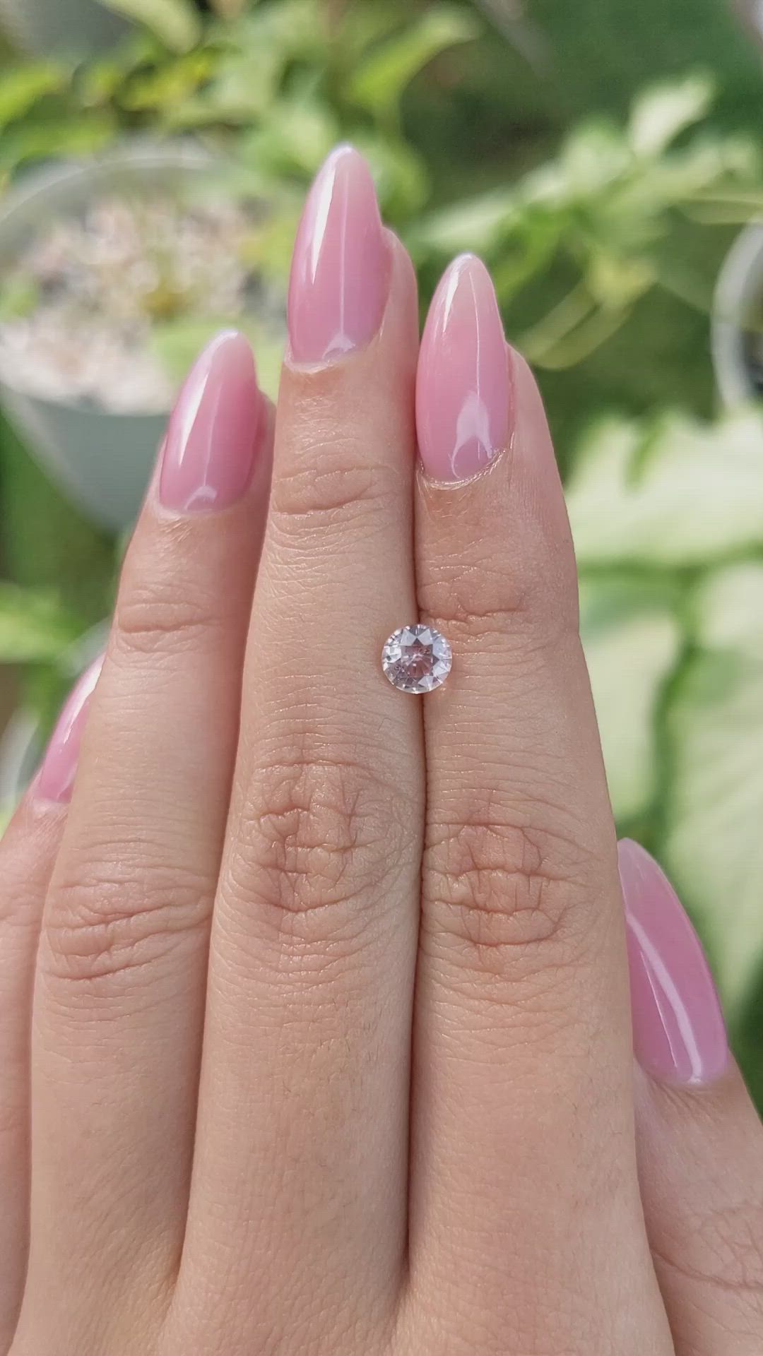 0.82 Ct. Peach Sapphire from Ceylon (Sri Lanka) Size Video