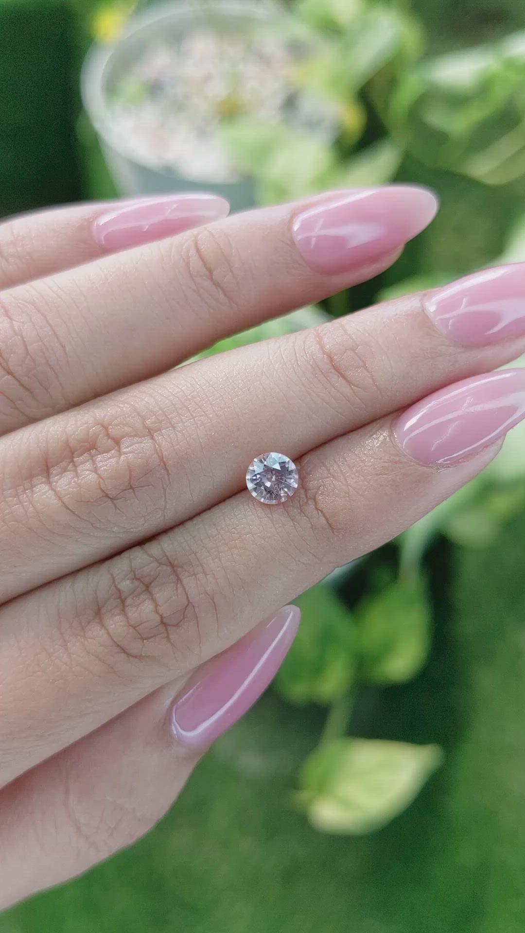 0.82 Ct. Peach Sapphire from Ceylon (Sri Lanka) Size Video