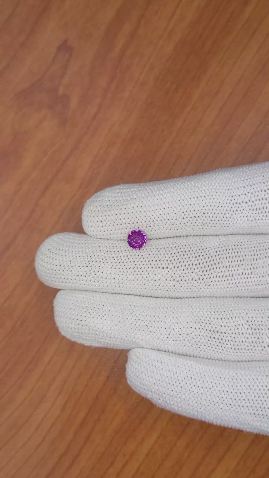 0.72 Ct. Pinkish Purple Sapphire from Ceylon (Sri Lanka) Size Video