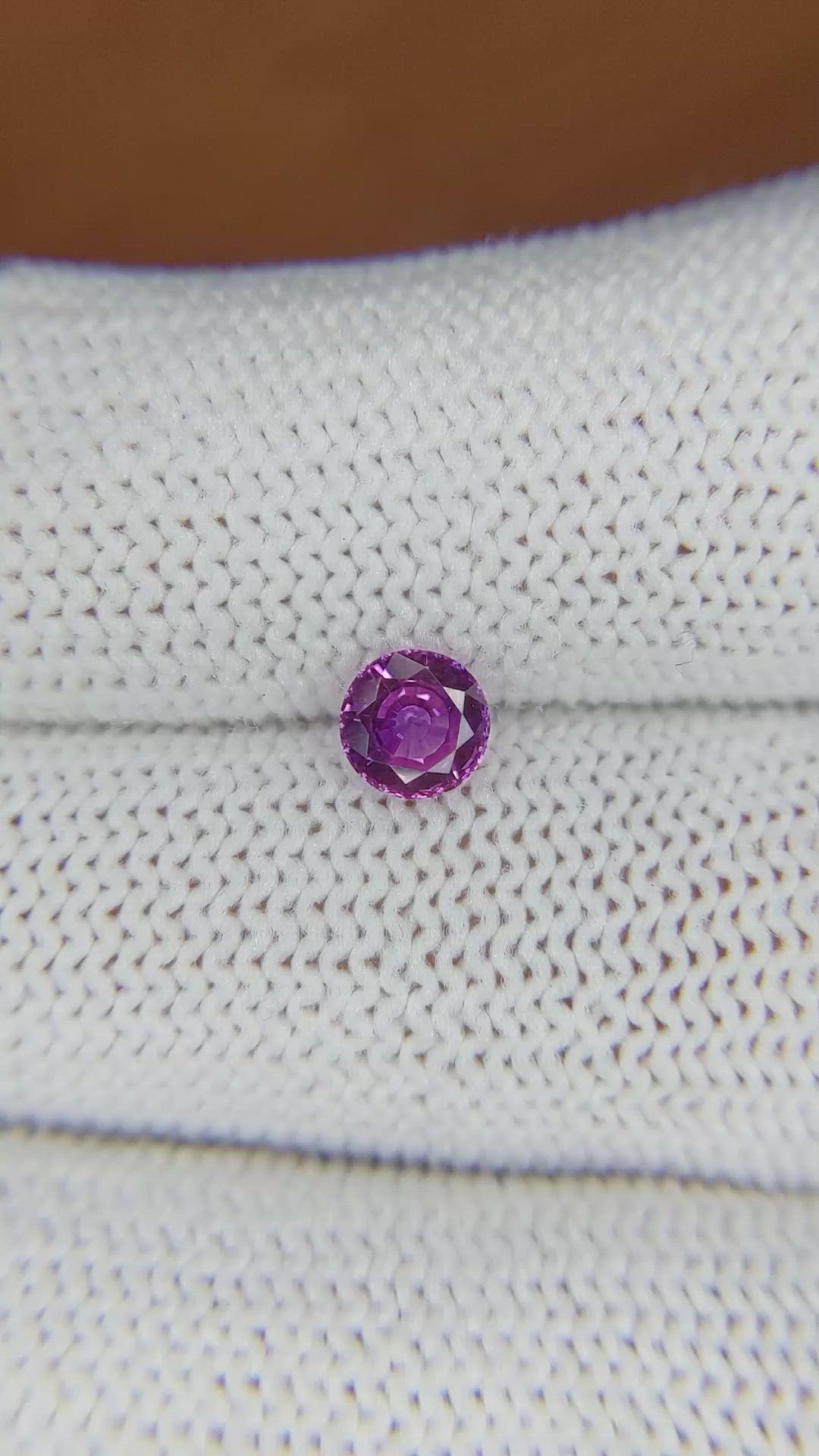0.72 Ct. Pinkish Purple Sapphire from Ceylon (Sri Lanka) Size Video