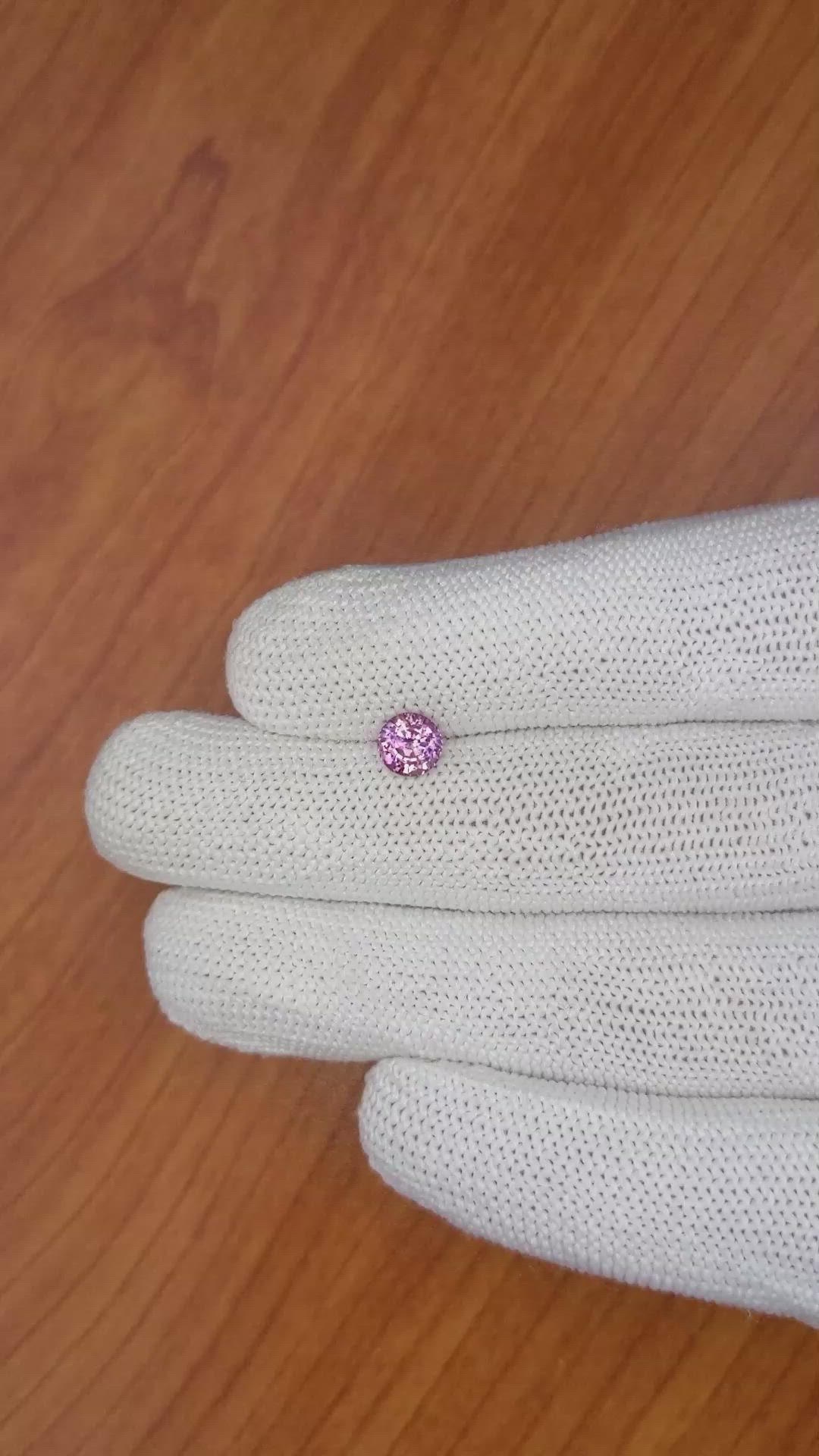 1.09 Ct. Purplish Pink Sapphire from Ceylon (Sri Lanka) Size Video