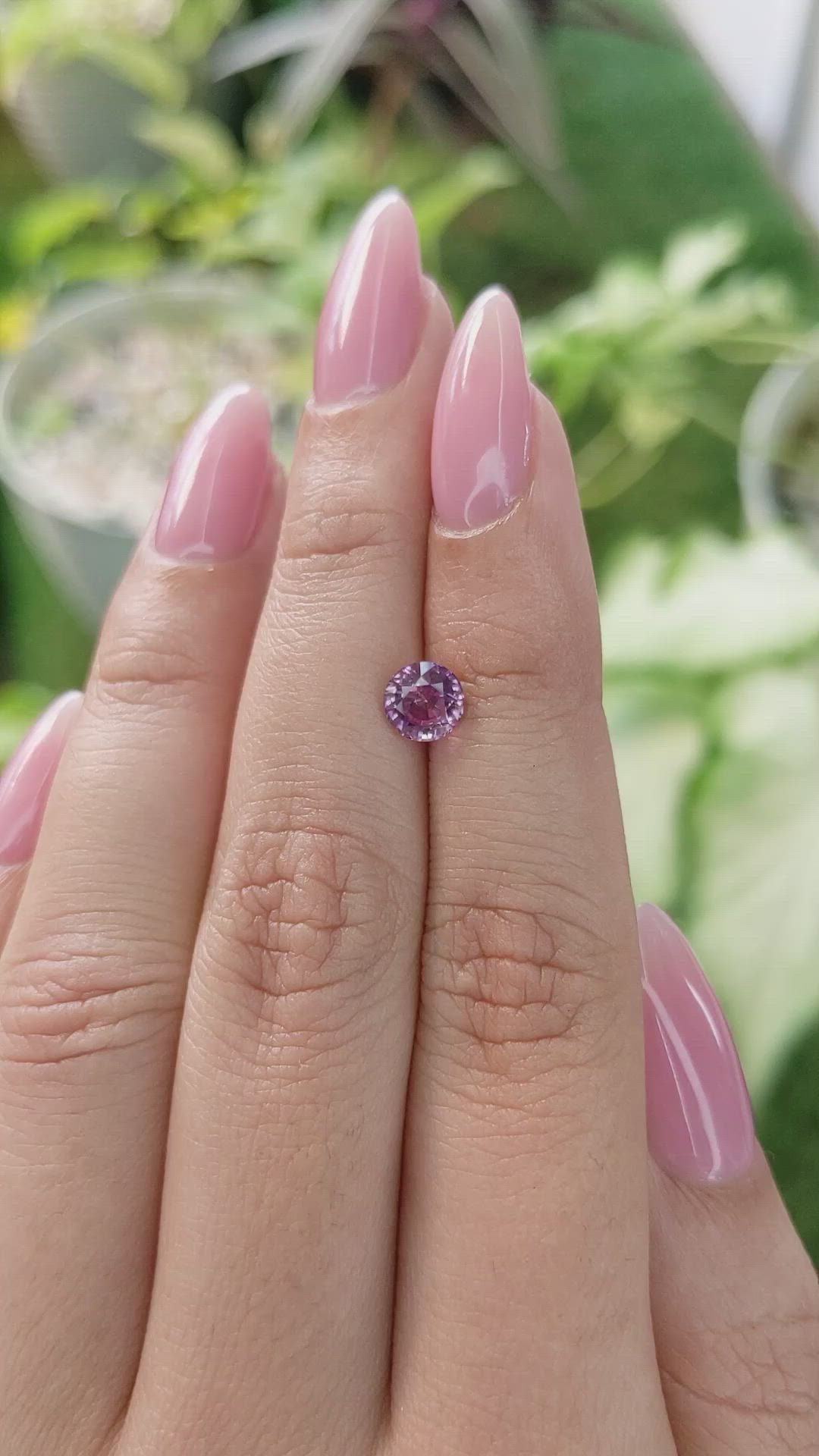 1.09 Ct. Purplish Pink Sapphire from Ceylon (Sri Lanka) Size Video