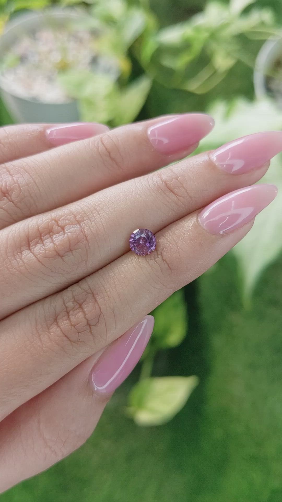 1.09 Ct. Purplish Pink Sapphire from Ceylon (Sri Lanka) Size Video