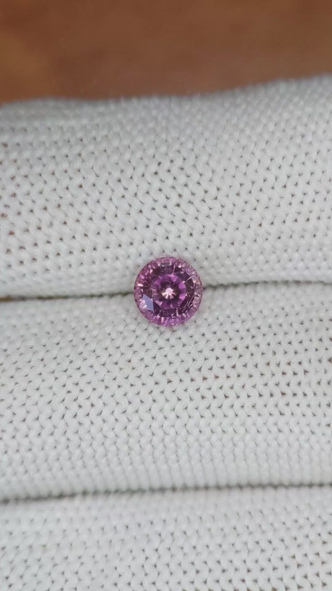 1.09 Ct. Purplish Pink Sapphire from Ceylon (Sri Lanka) Size Video