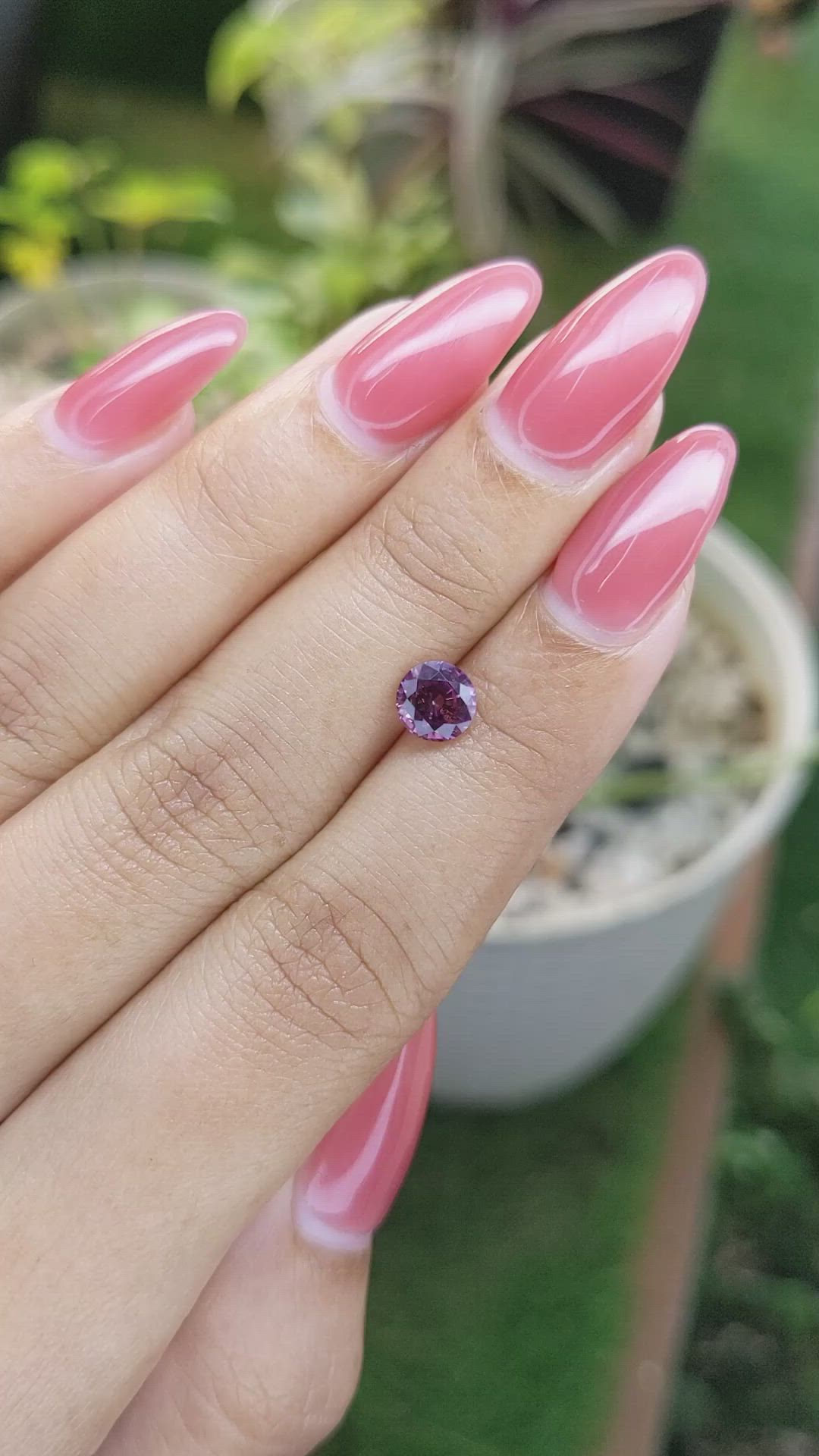 1.12 Ct. Purplish Pink Sapphire from Ceylon (Sri Lanka) Size Video