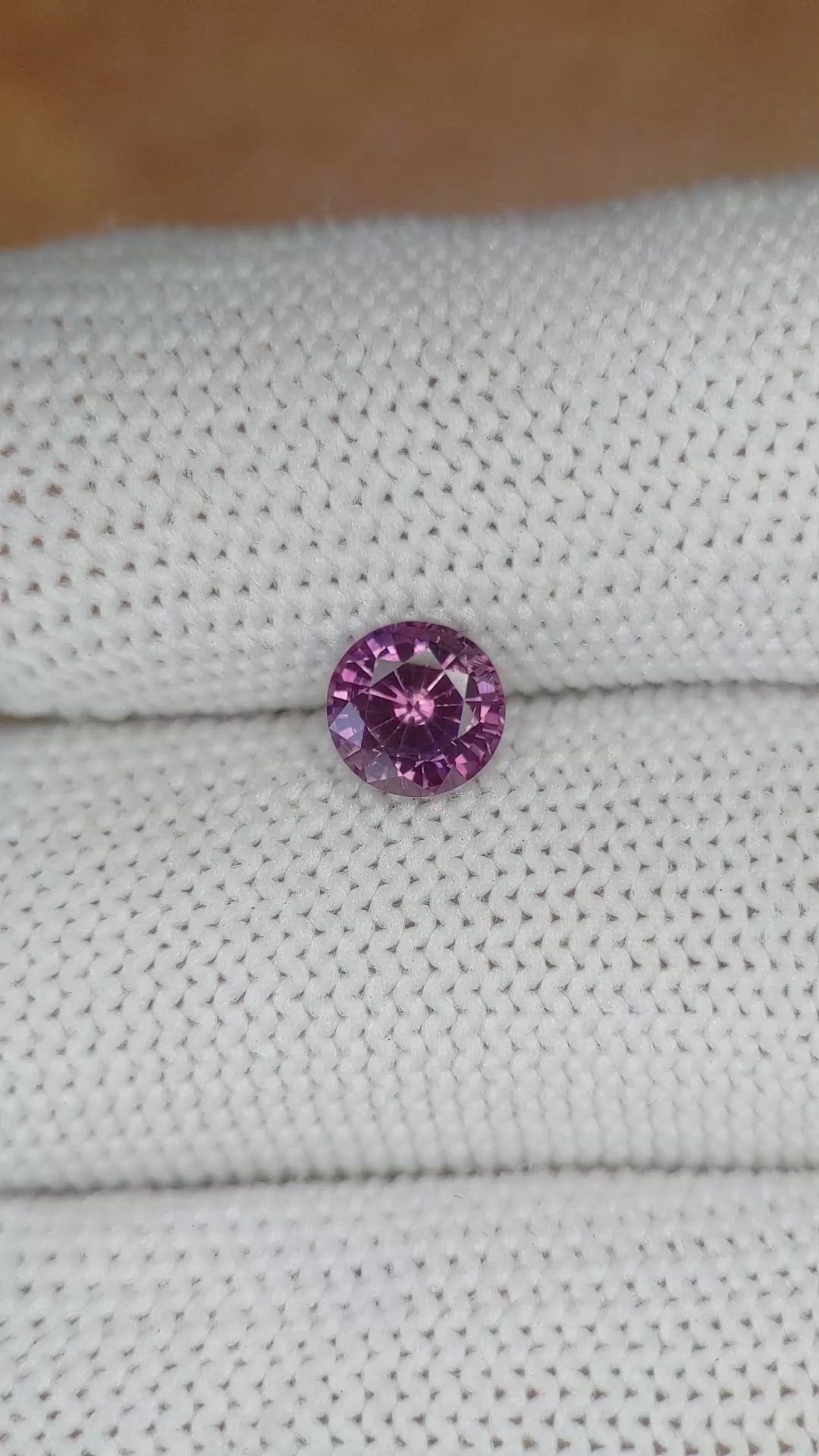 1.12 Ct. Purplish Pink Sapphire from Ceylon (Sri Lanka) Size Video