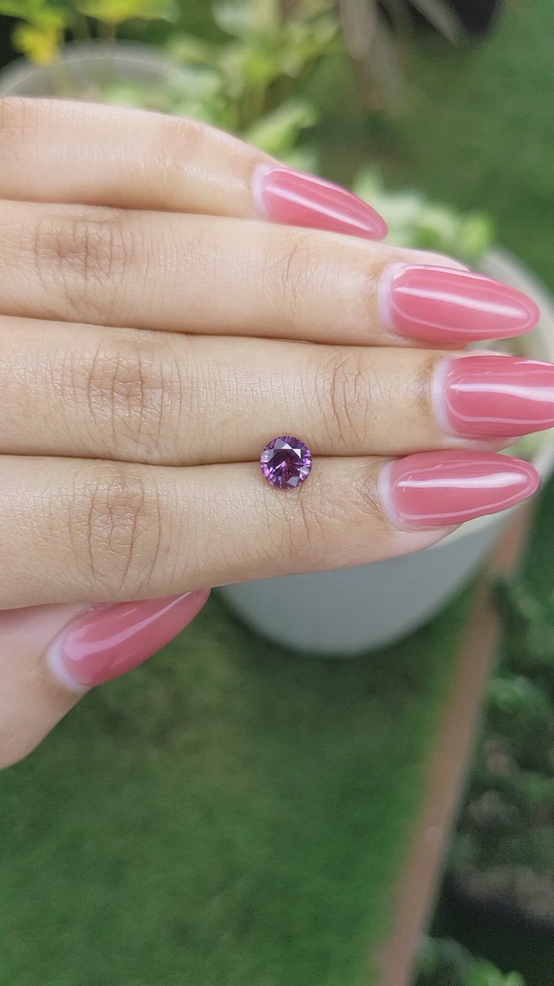 1.12 Ct. Purplish Pink Sapphire from Ceylon (Sri Lanka) Size Video