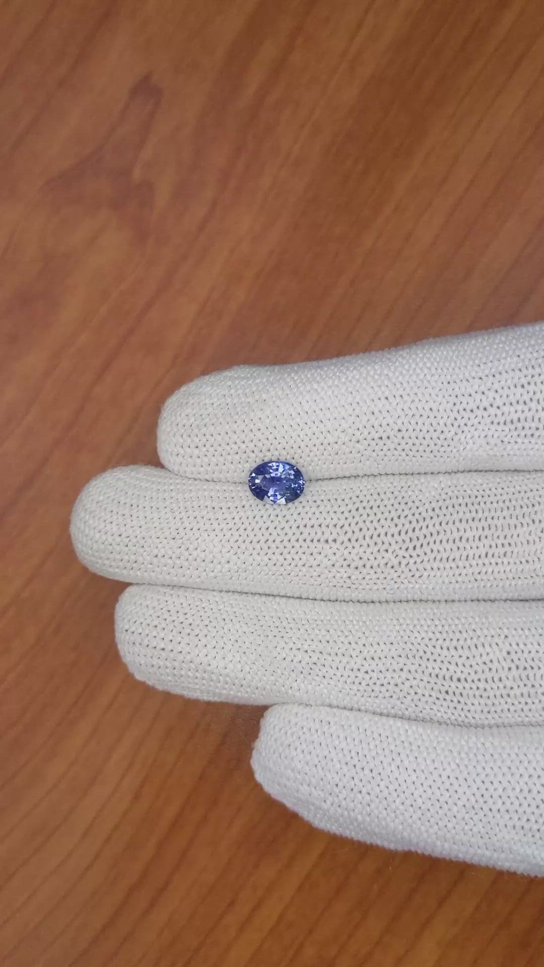 1.29 Ct. Blue Sapphire from Ceylon (Sri Lanka) Size Video