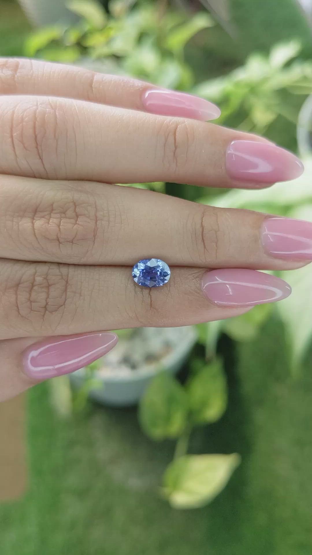 1.29 Ct. Blue Sapphire from Ceylon (Sri Lanka) Size Video