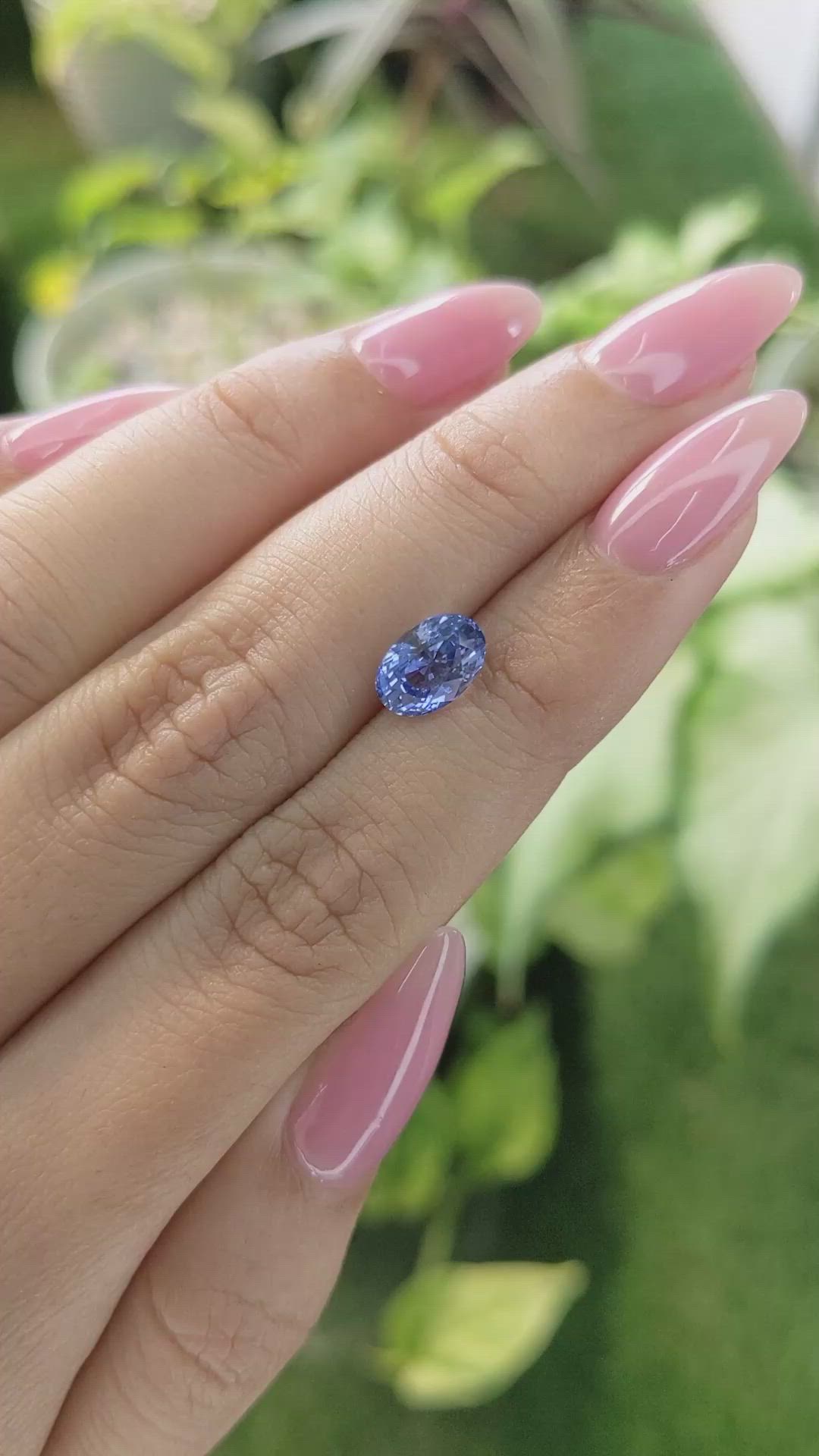 1.98 Ct. Blue Sapphire from Ceylon (Sri Lanka) Size Video