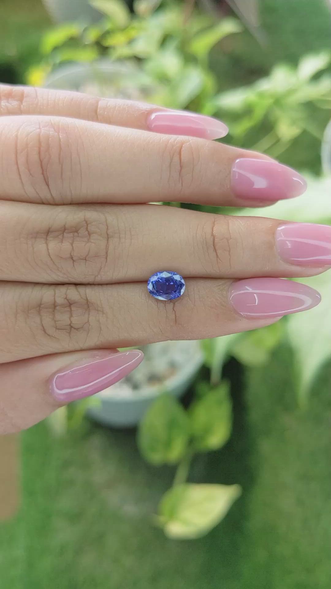 1.09 Ct. Blue Sapphire from Ceylon (Sri Lanka) Size Video