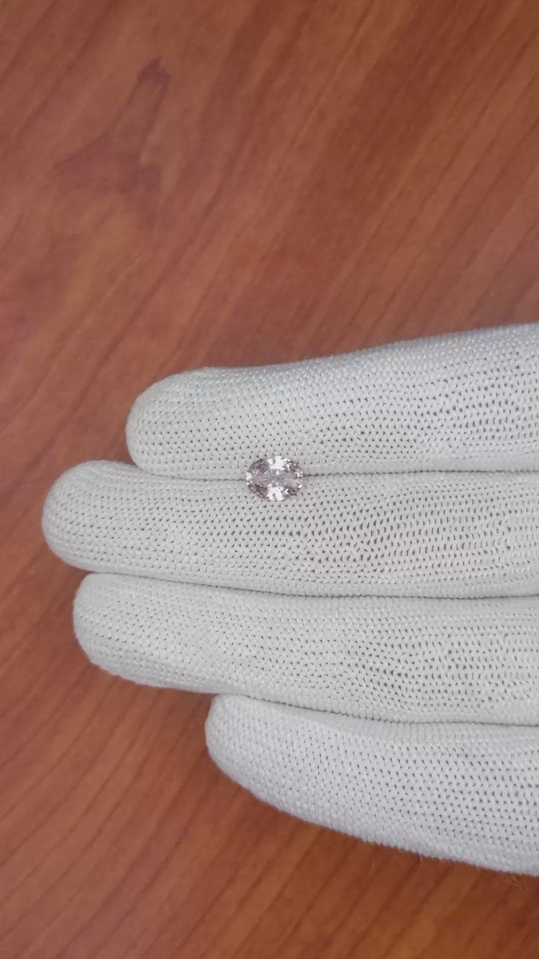 1.39 Ct. Pinkish Purple Sapphire from Ceylon (Sri Lanka) Size Video