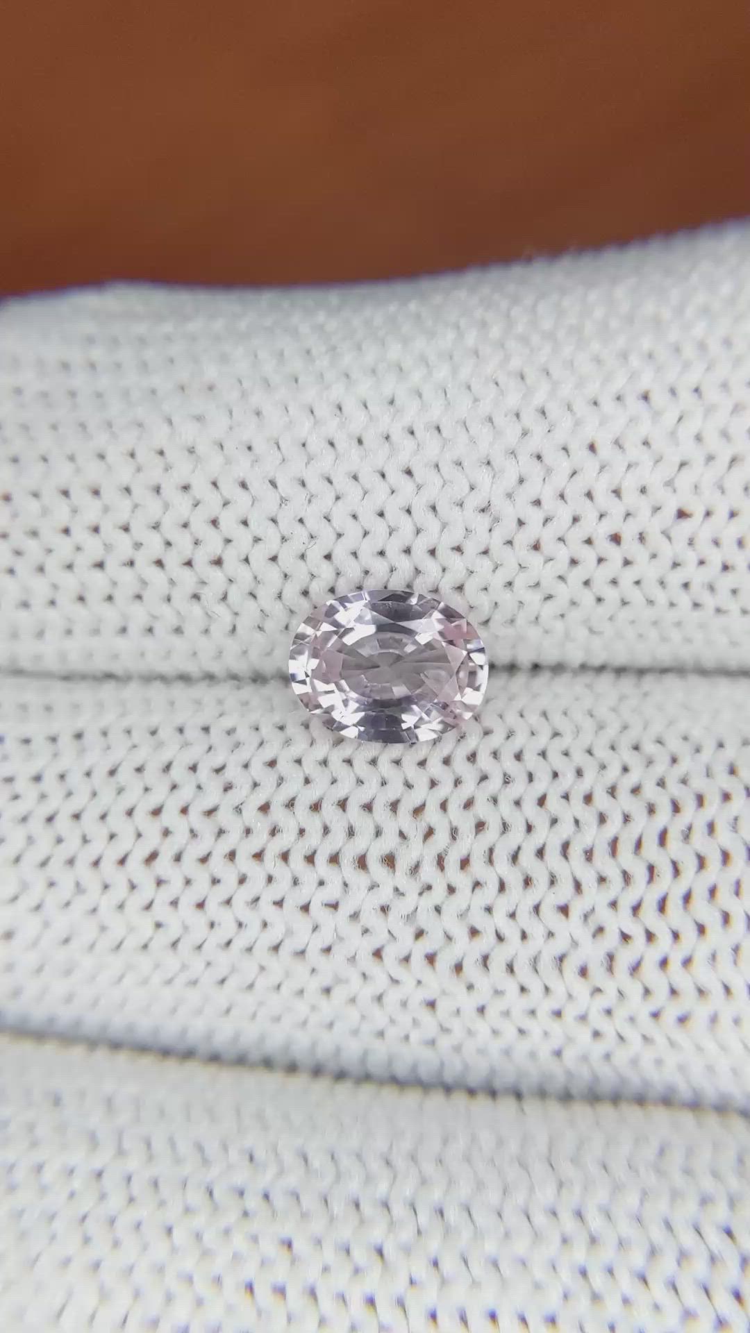 1.39 Ct. Pinkish Purple Sapphire from Ceylon (Sri Lanka) Size Video