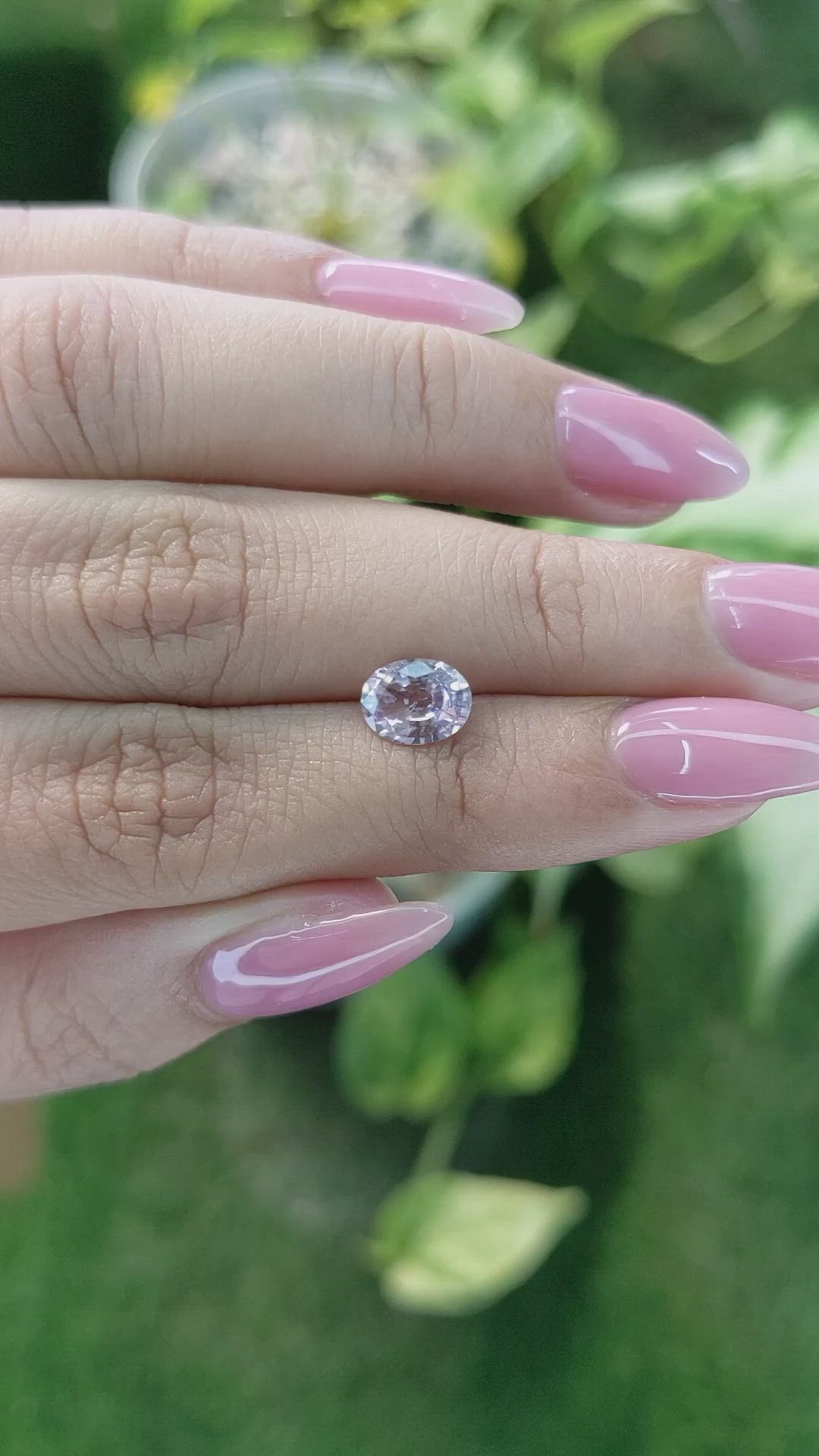 1.39 Ct. Pinkish Purple Sapphire from Ceylon (Sri Lanka) Size Video