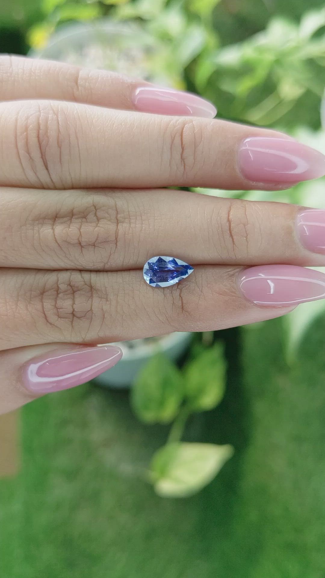 1.44 Ct. Blue Sapphire from Ceylon (Sri Lanka) Size Video
