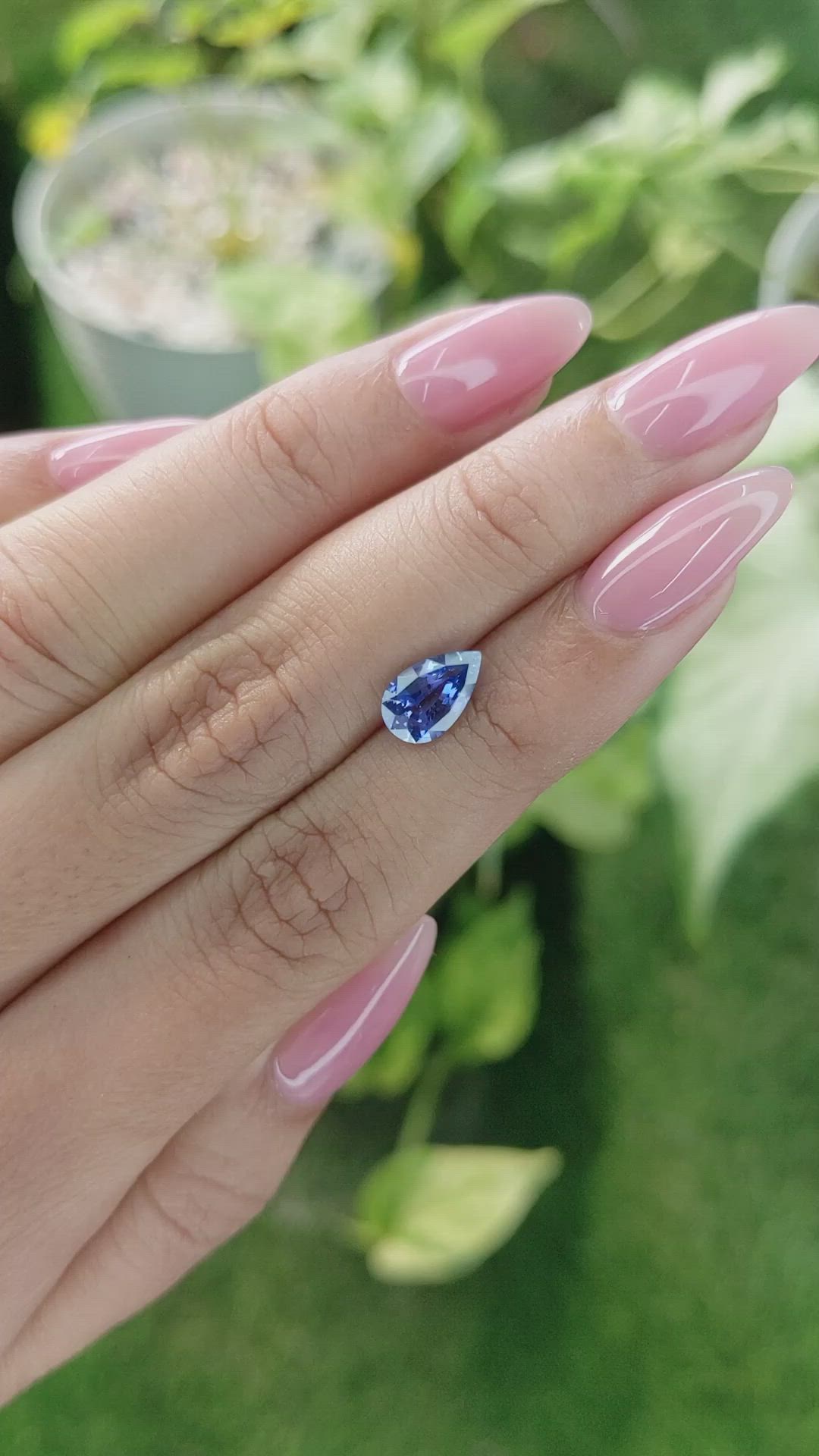 1.44 Ct. Blue Sapphire from Ceylon (Sri Lanka) Size Video