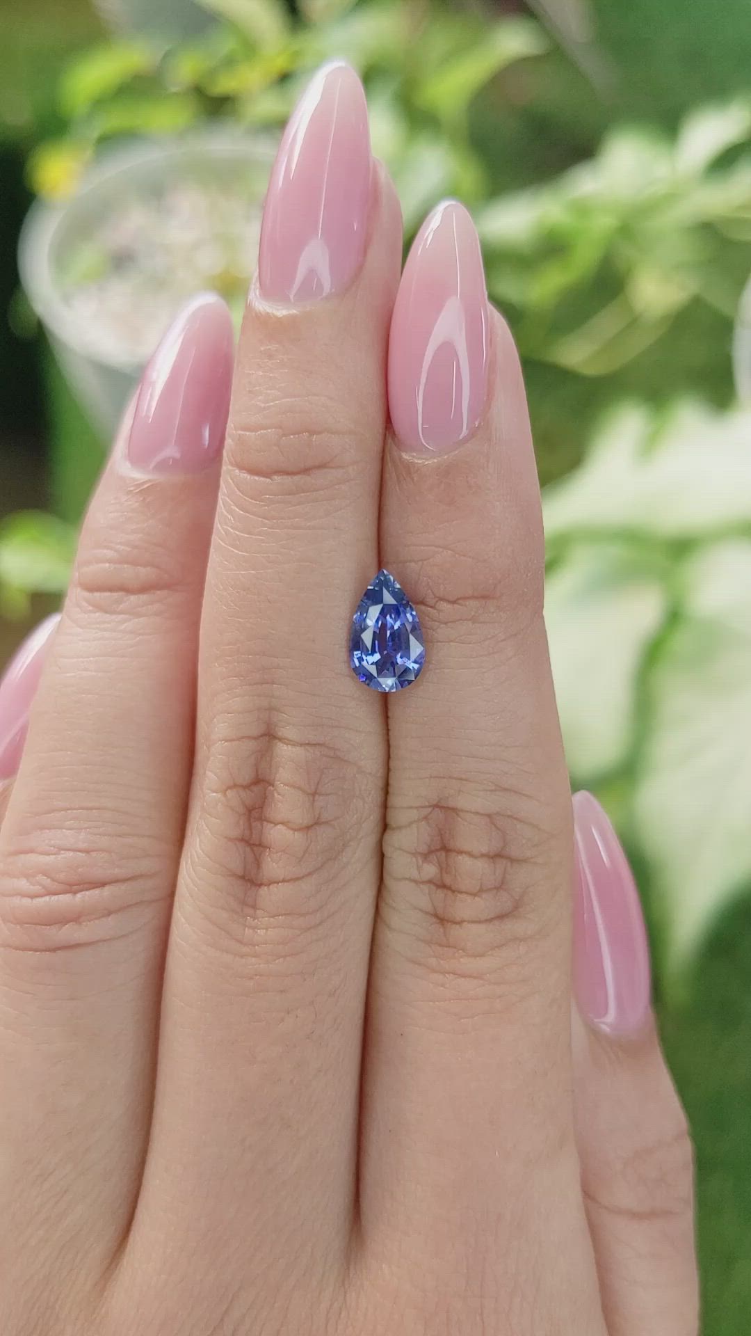 1.44 Ct. Blue Sapphire from Ceylon (Sri Lanka) Size Video