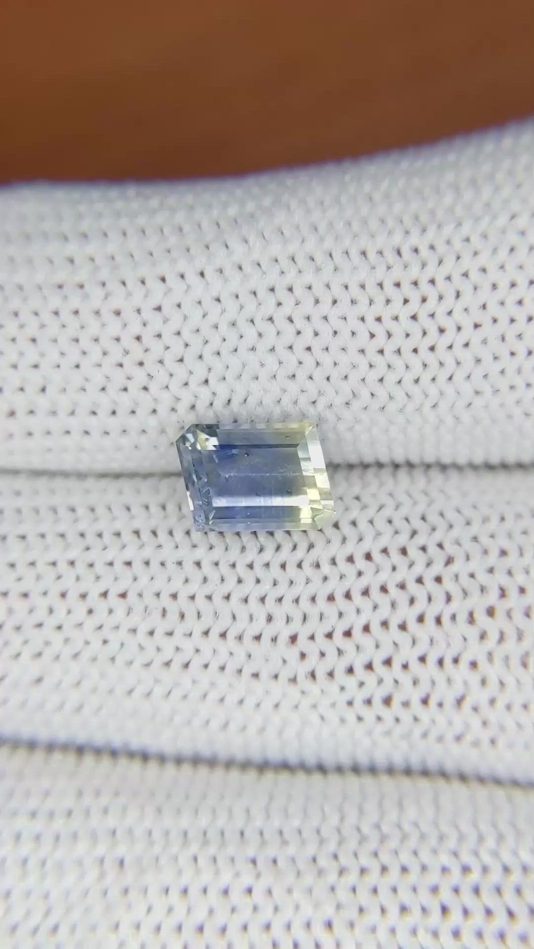 2.40 Ct. Bi Color Sapphire from Ceylon (Sri Lanka) Size Video
