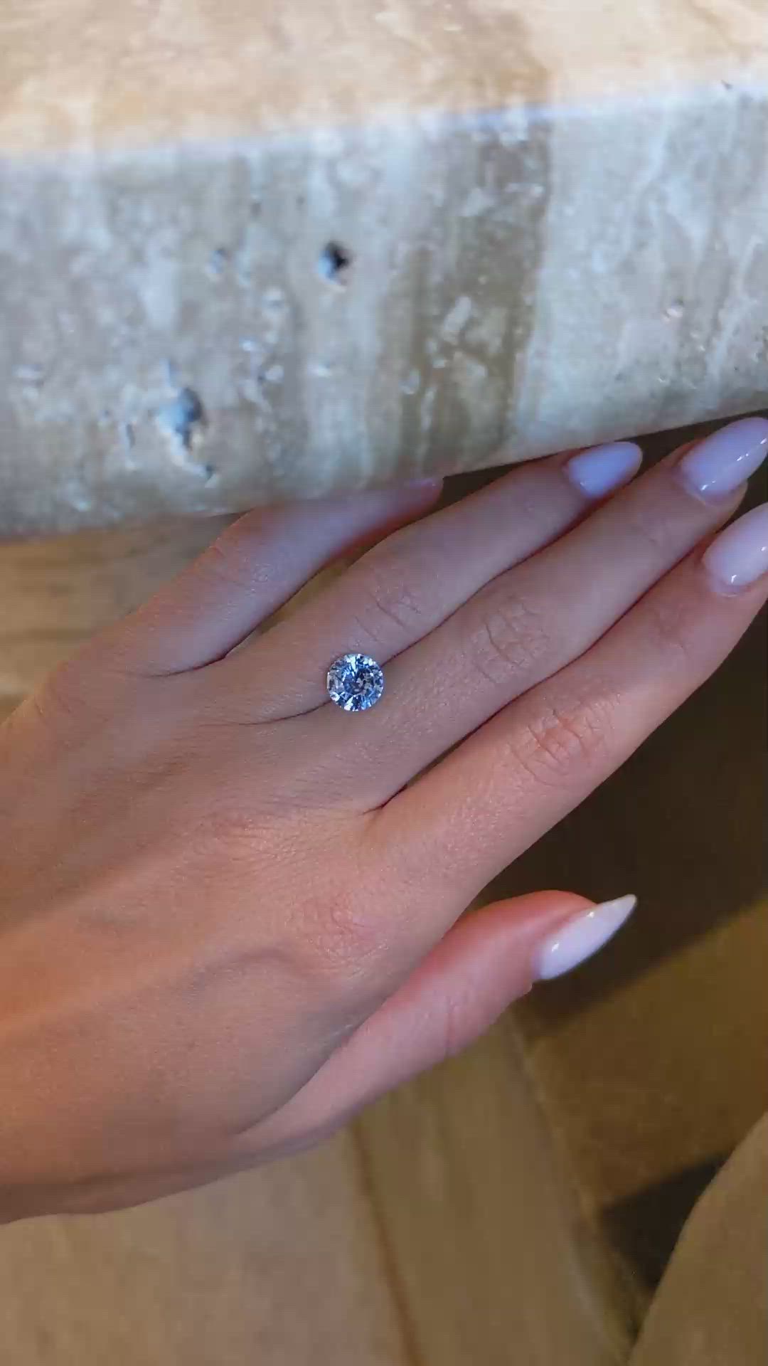 2.76 Ct. Blue Sapphire from Ceylon (Sri Lanka) Size Video