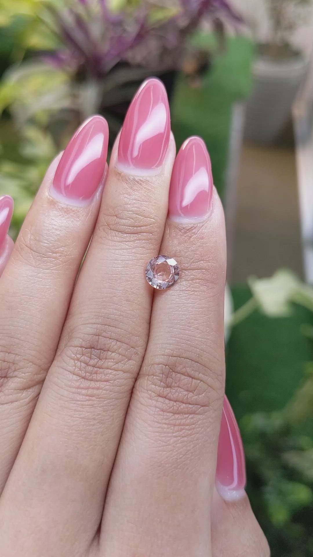 1.10 Ct. Peach Sapphire from Ceylon (Sri Lanka) Size Video