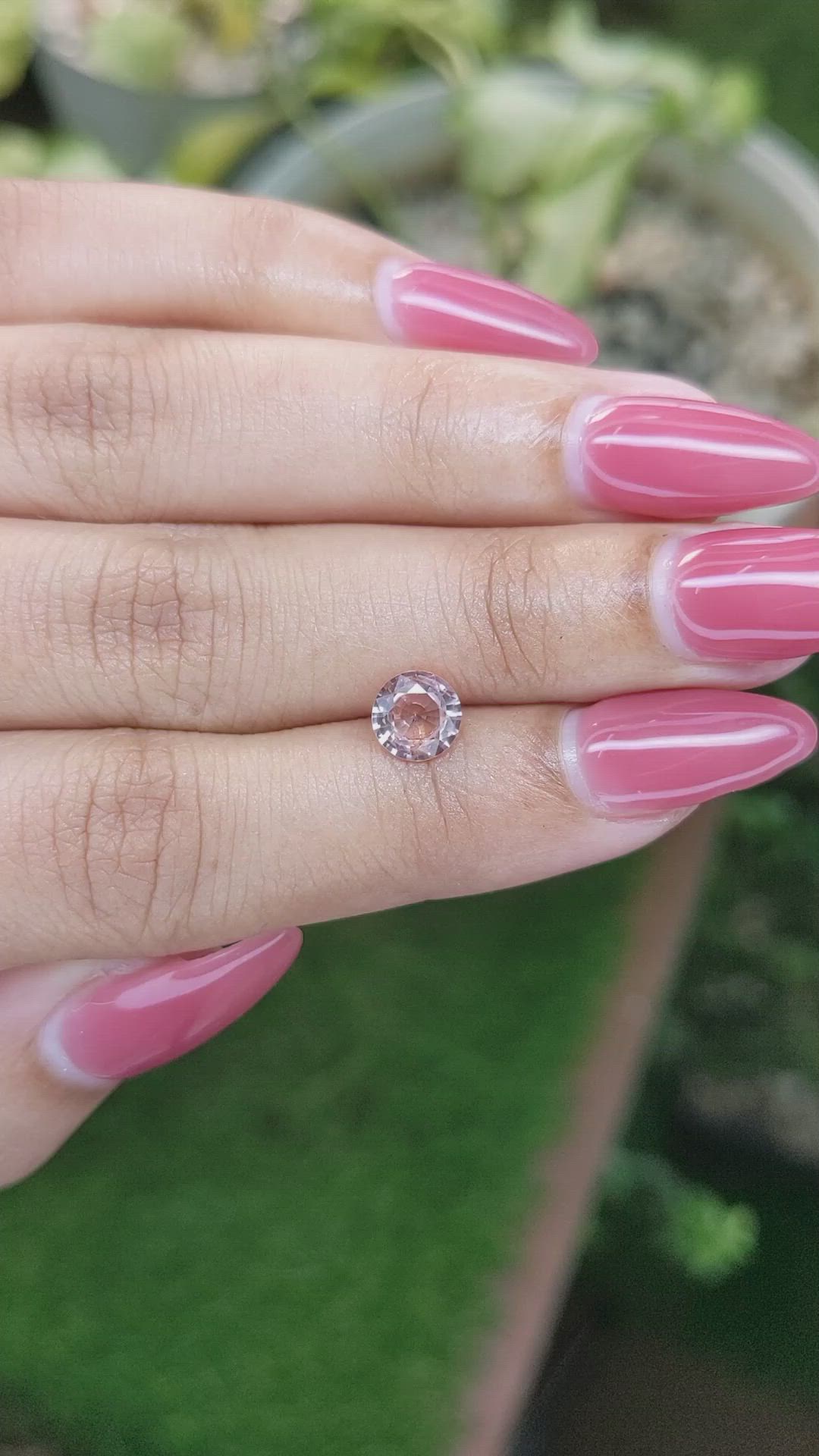 1.10 Ct. Peach Sapphire from Ceylon (Sri Lanka) Size Video