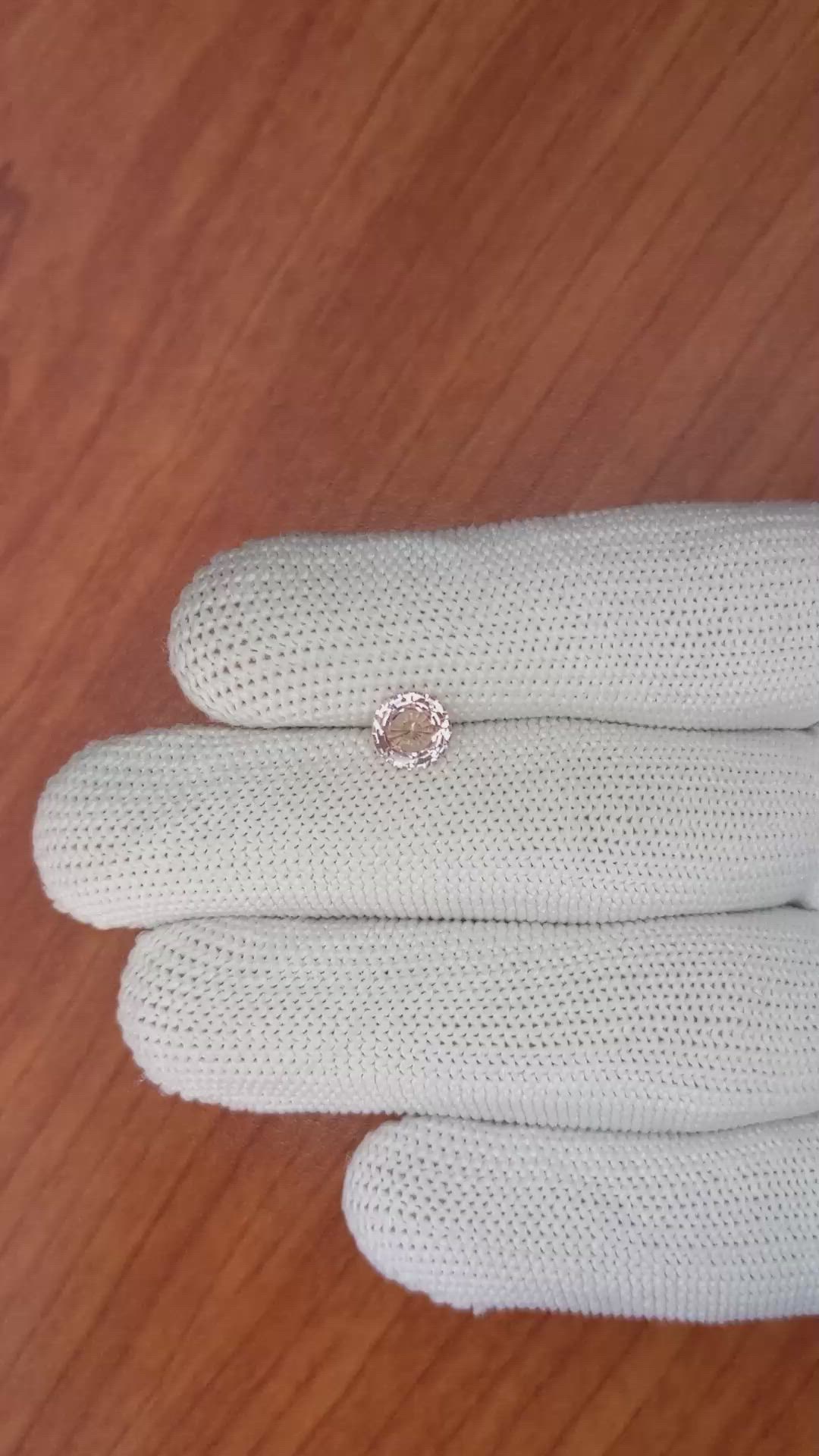 1.10 Ct. Peach Sapphire from Ceylon (Sri Lanka) Size Video