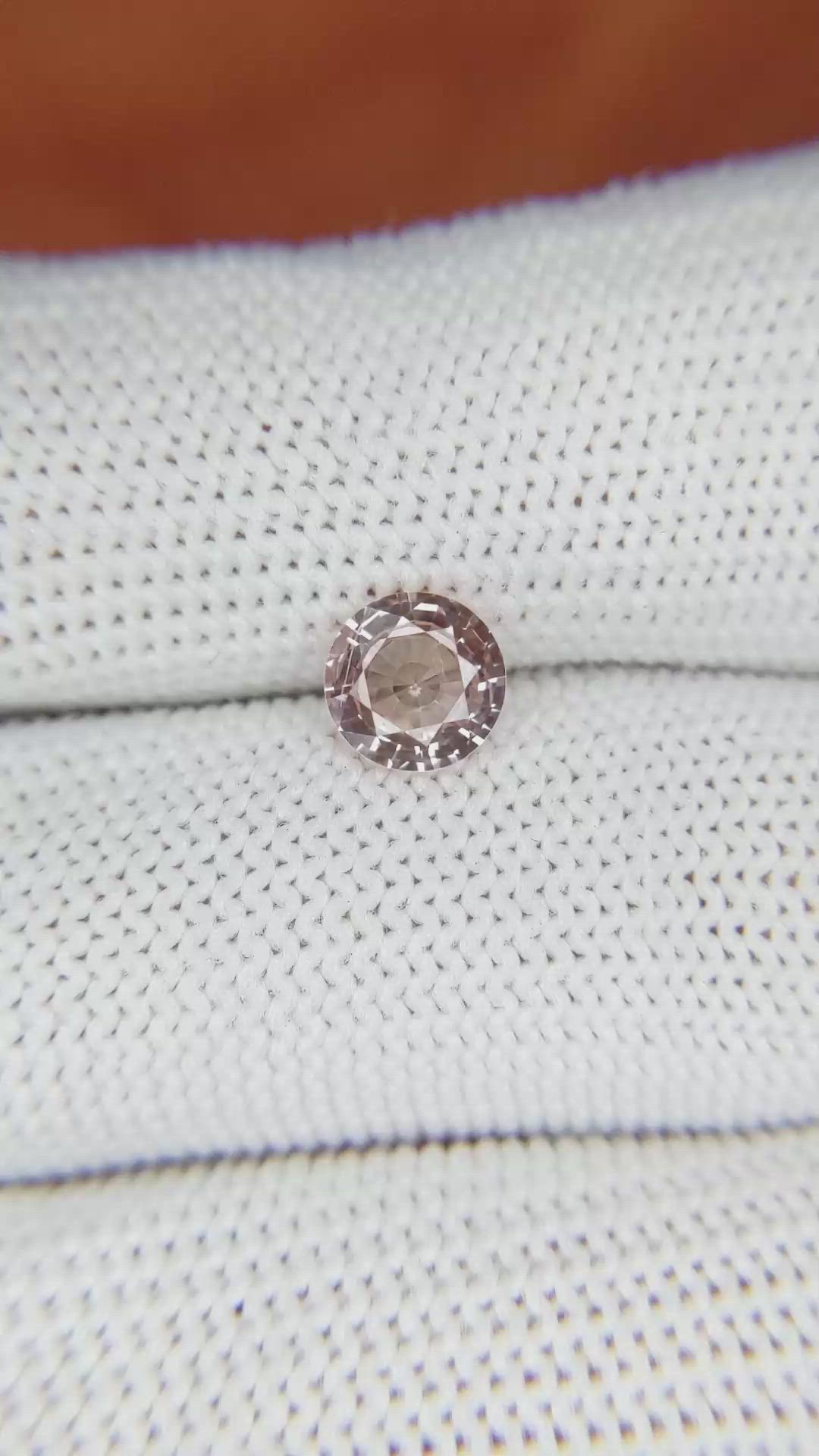 1.10 Ct. Peach Sapphire from Ceylon (Sri Lanka) Size Video